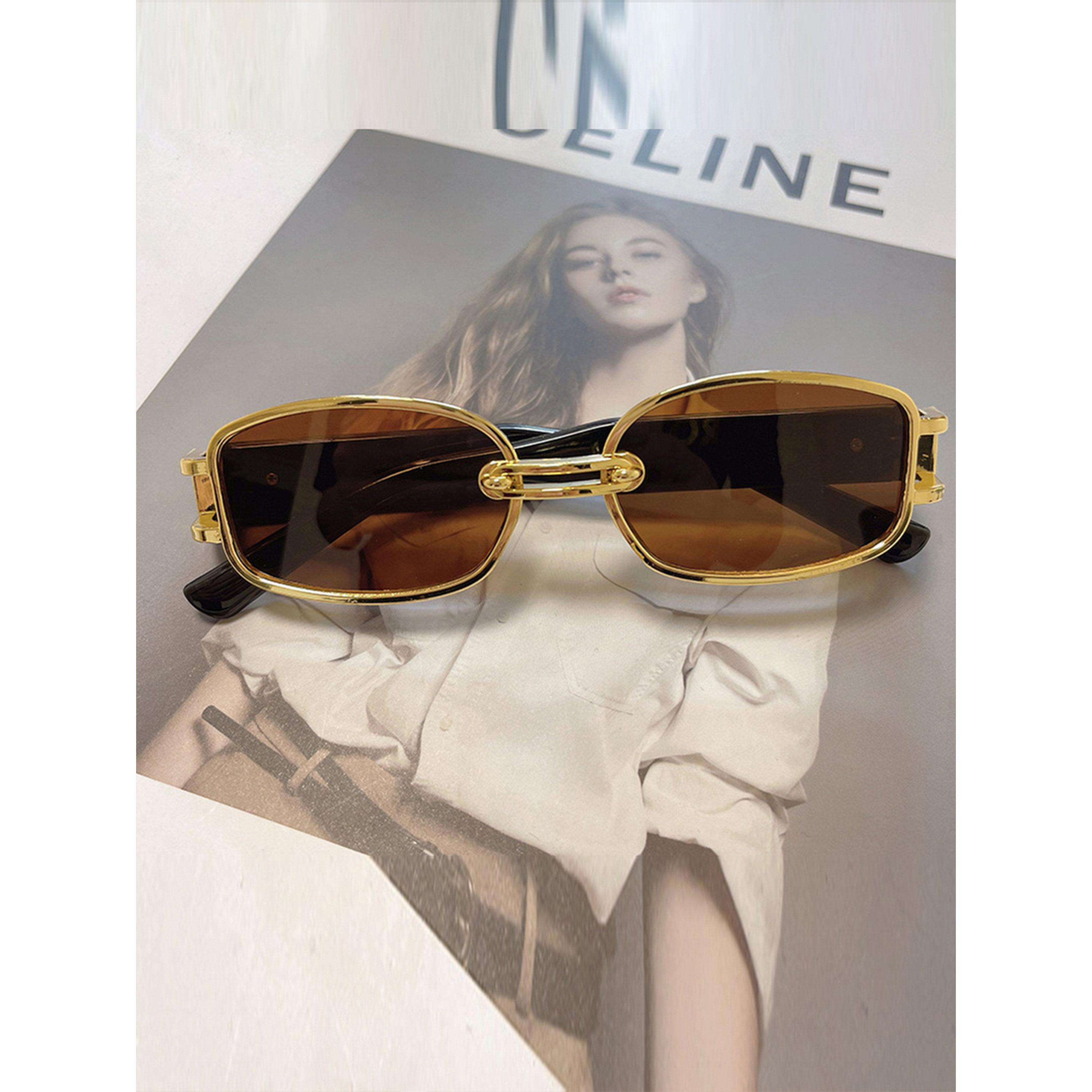 Take Two Brown Rectangle Sunglasses-women-sunglasses-image-4