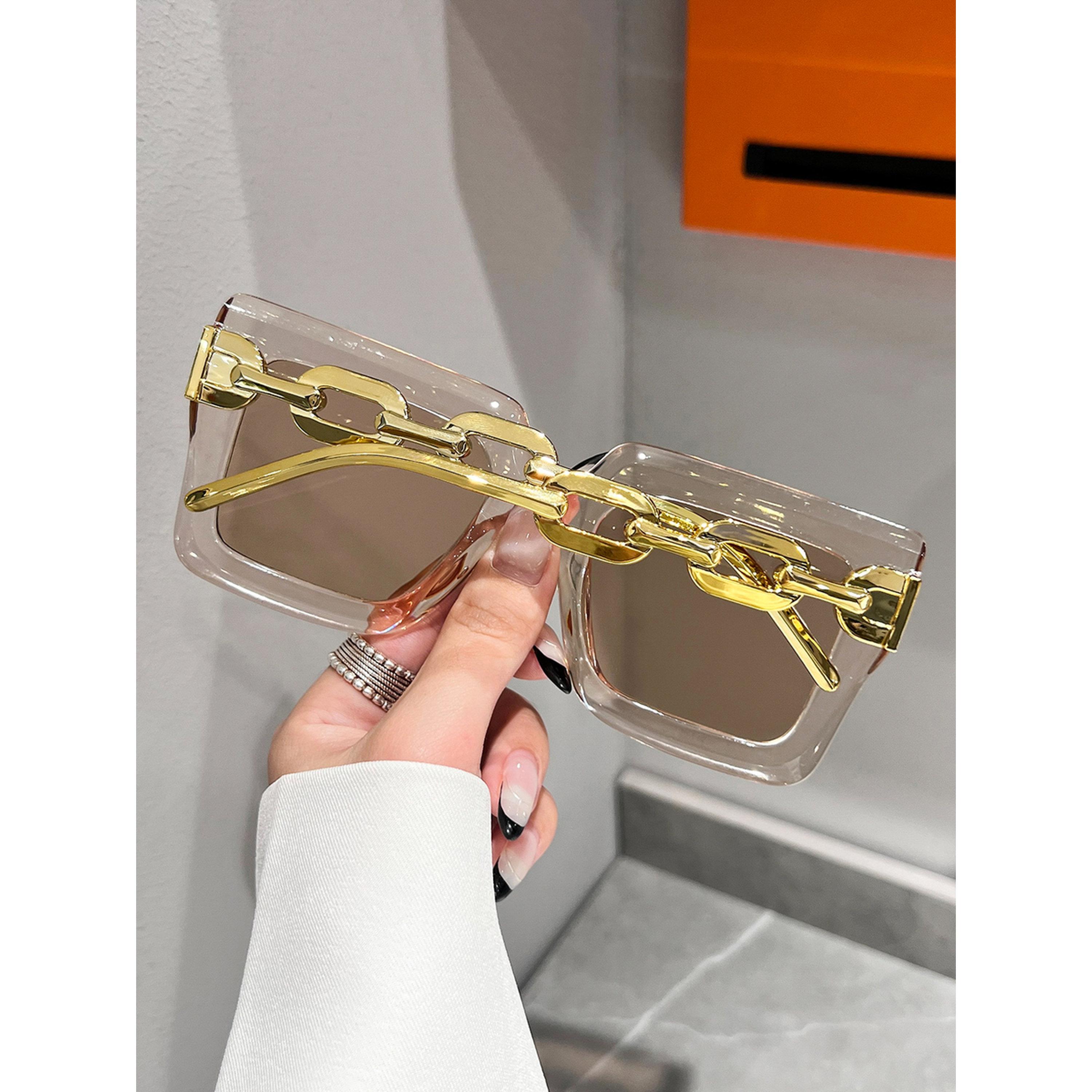 Take Two Women Chain Detail Square Sunglasses-women-sunglasses-image-3