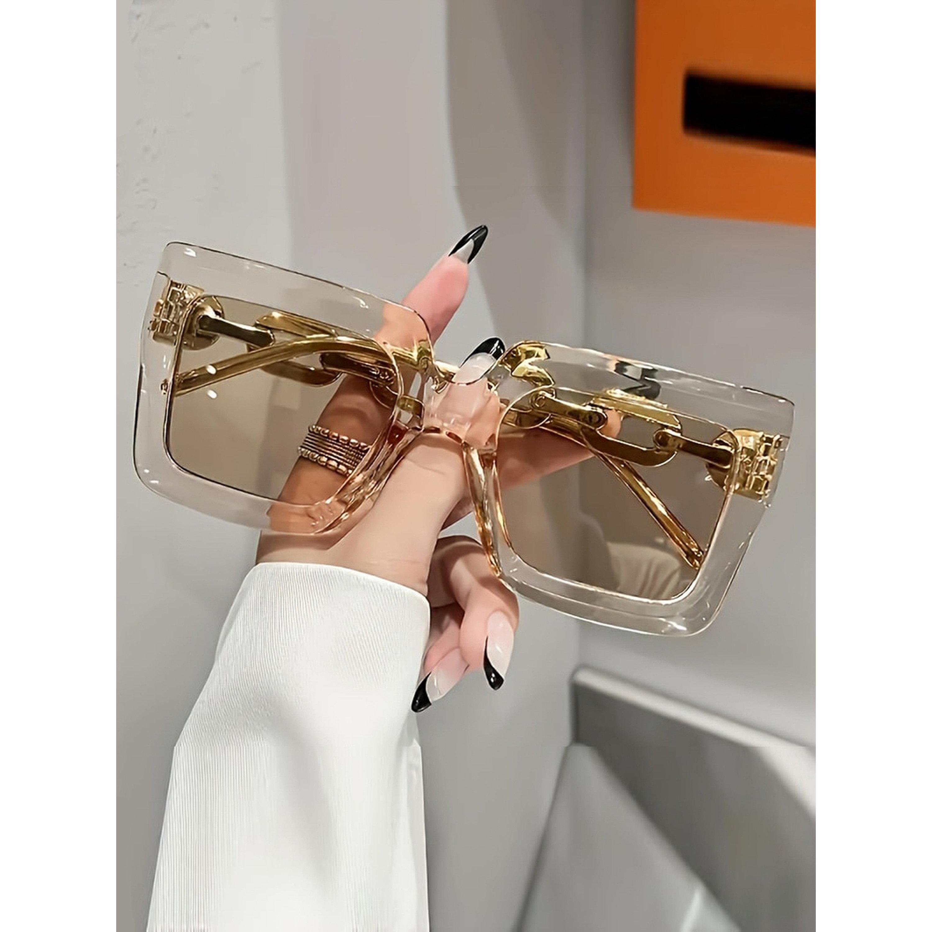 Take Two Women Chain Detail Square Sunglasses-women-sunglasses-image-4