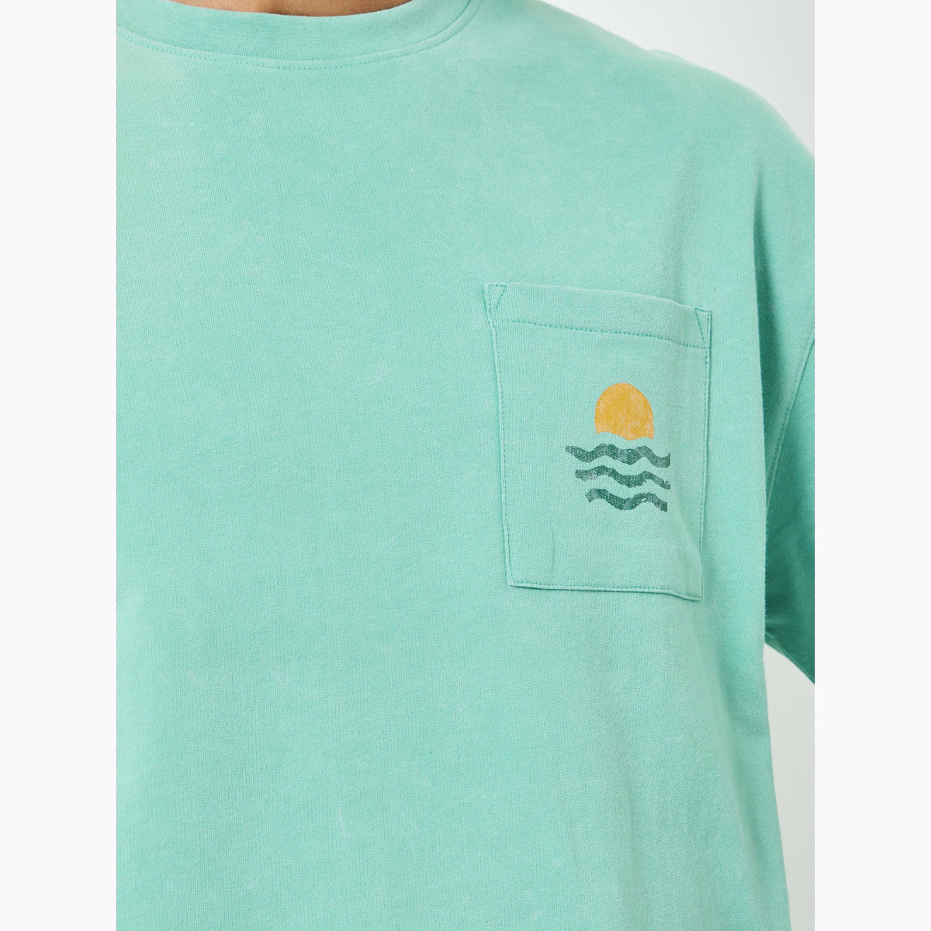 تيشيرت قطن قصة واسعة بطبعة نصية للرجال-men-clothing-tshirtsandpolos-tshirts-image-6