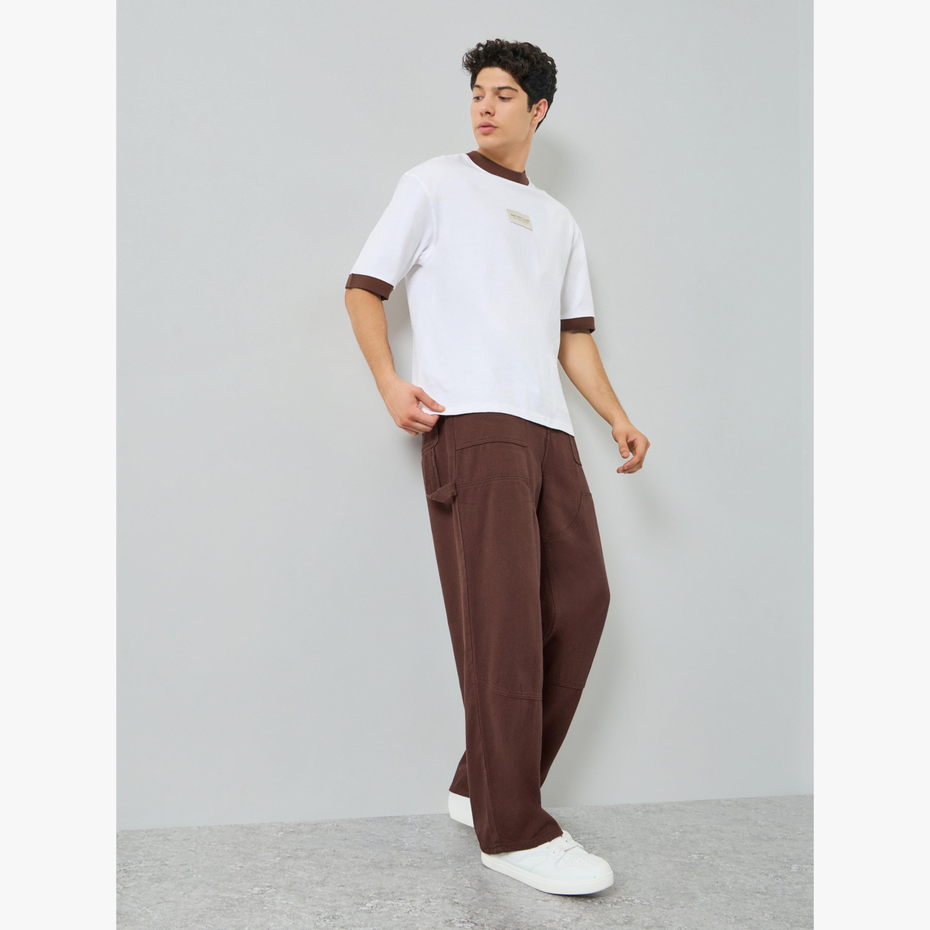 تيشيرت رينجر قطن كبير الحجم وتفاصيل زين للأرجال لون أبيض-men-clothing-tshirtsandpolos-tshirts-image-2