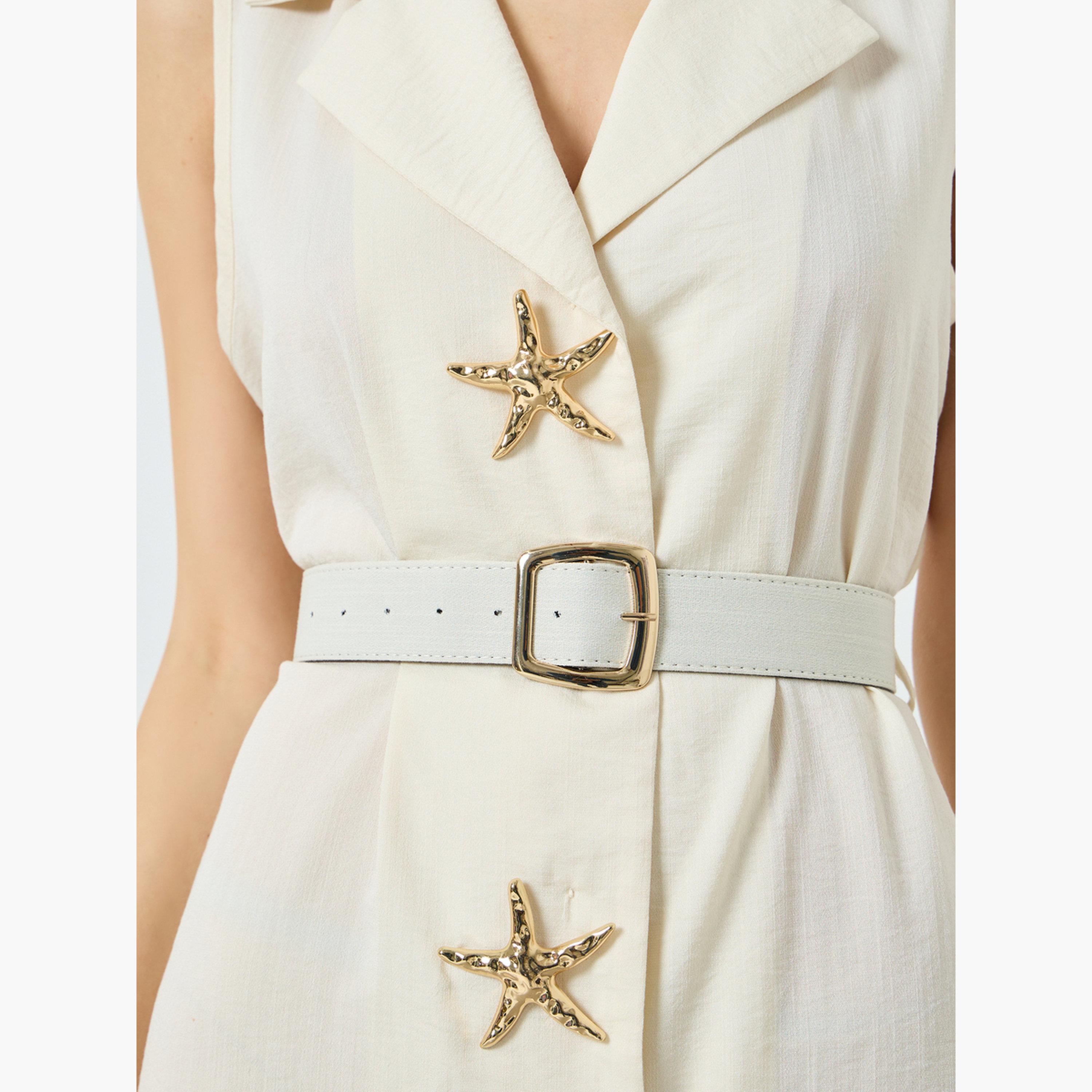 فستان ميدي بلا أكمام بتفاصيل نجم البحر للنساء-women-clothing-dresses-image-5