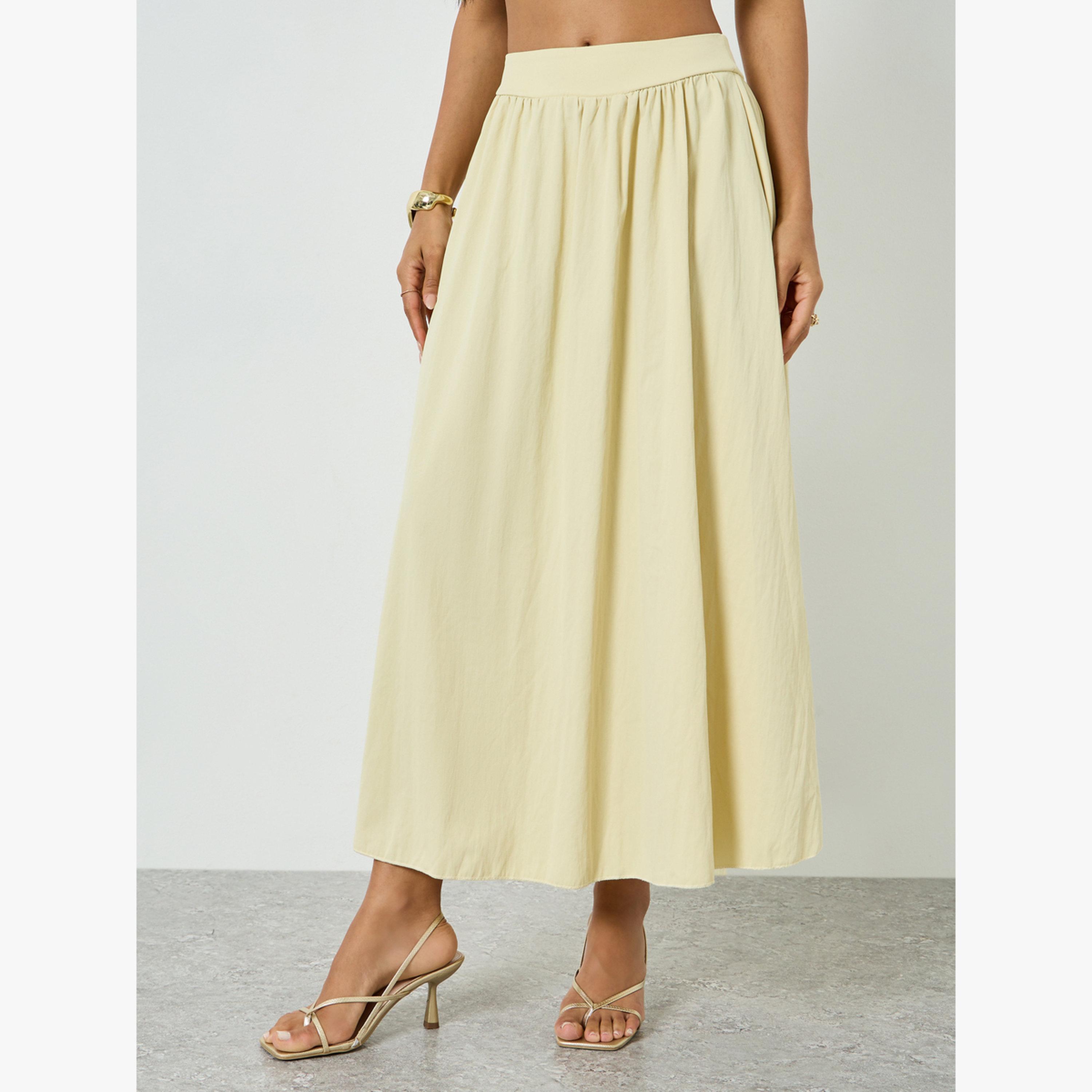طقم من بلوزة بلا أكمام وتنورة سادة-women-clothing-coordsets-image-4