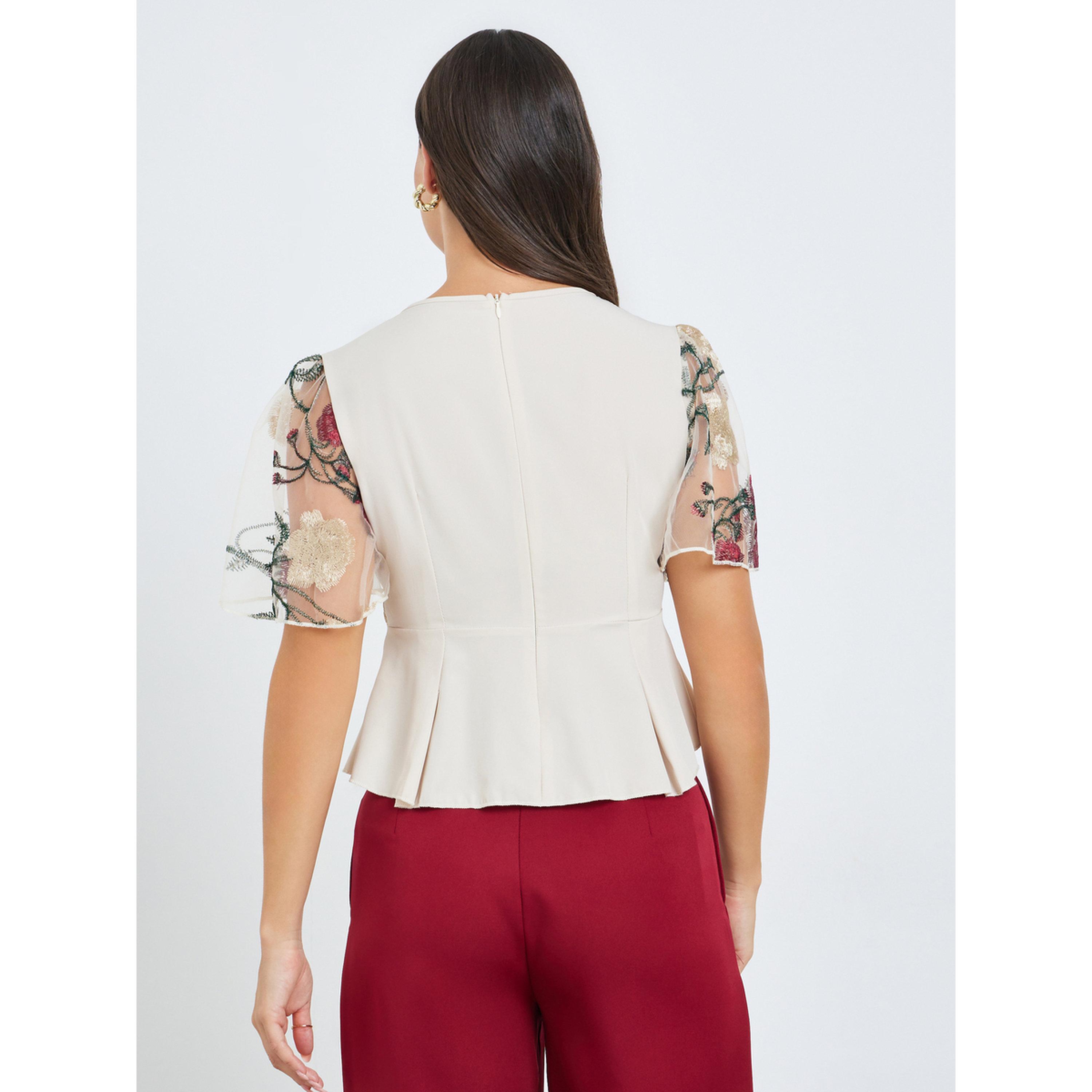 Take Two Women Flower Embroidery Mesh Overlay Top-women-clothing-shirtsandblouses-blouses-image-5