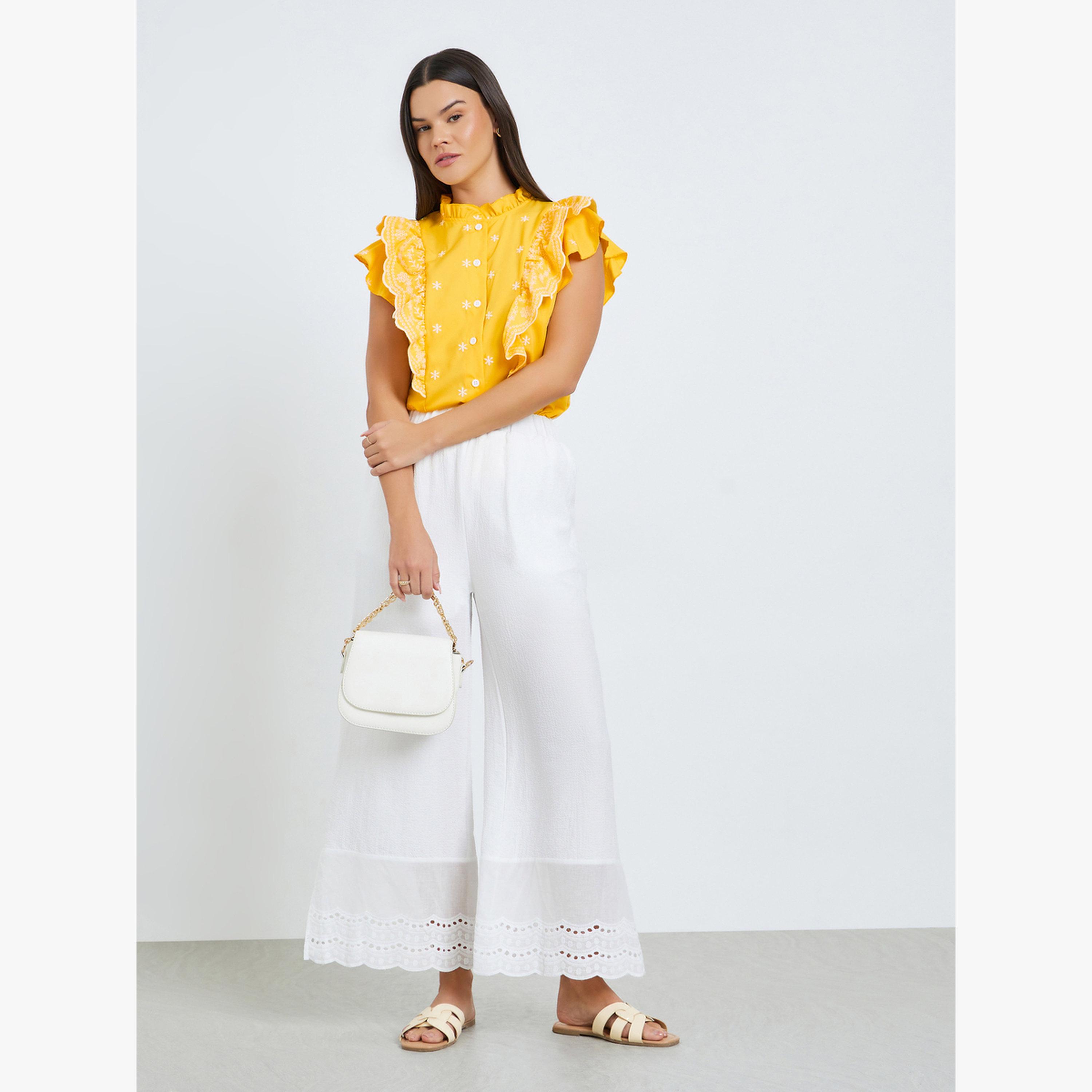 بلوزة بلا أكمام بتطريز وكشكش-women-clothing-shirtsandblouses-blouses-image-2