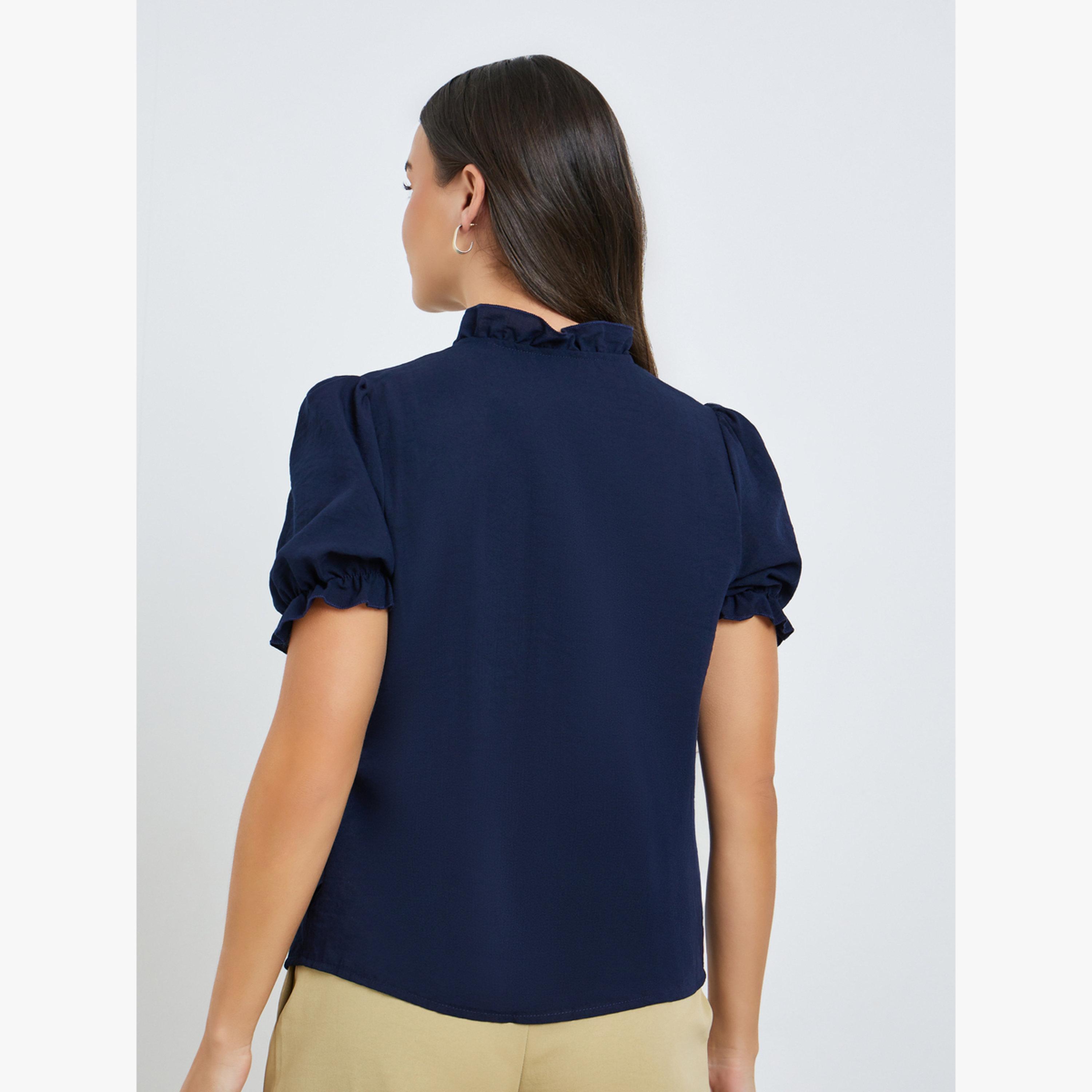 بلوزة بأكمام قصيرة وتطريز-women-clothing-shirtsandblouses-blouses-image-4