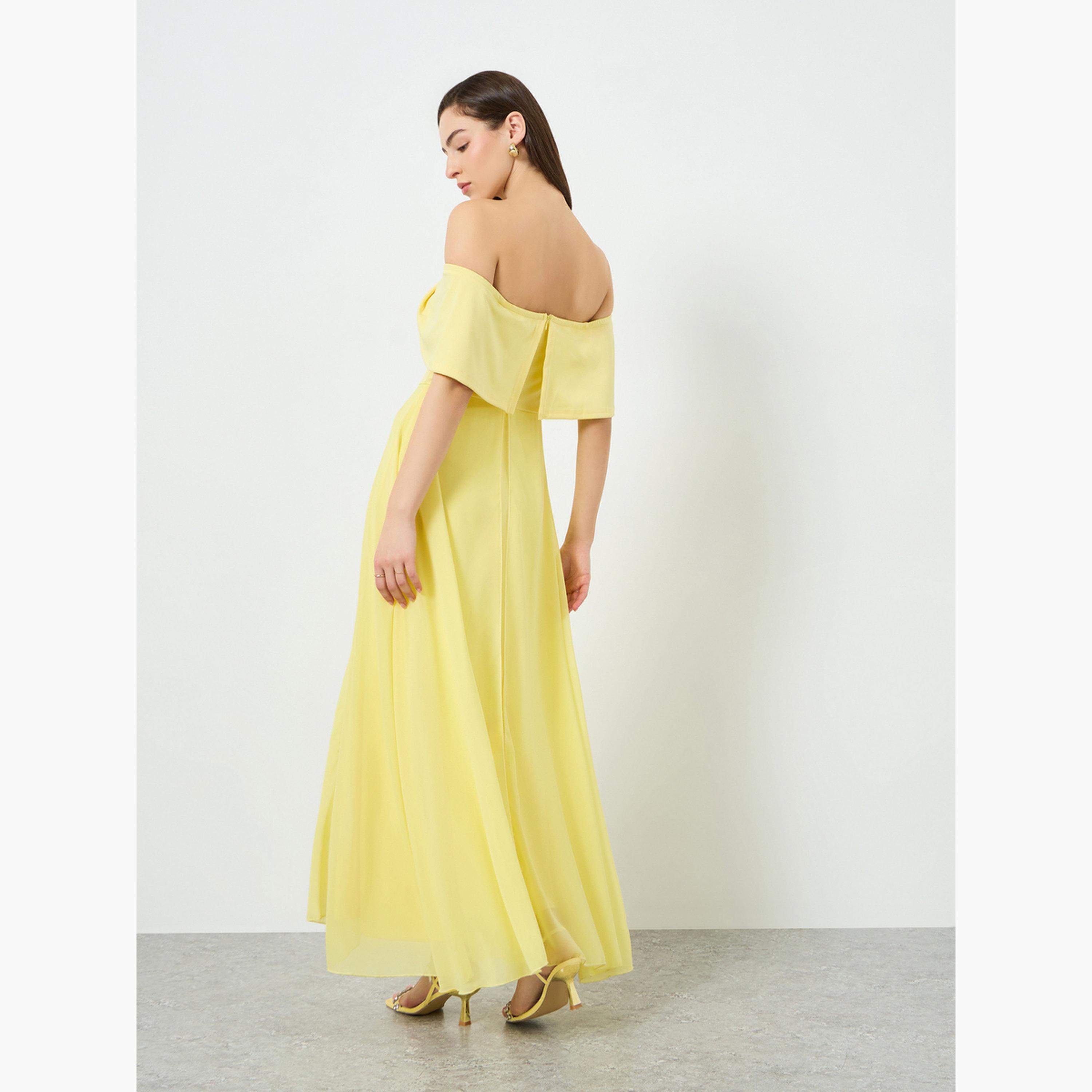 فستان طويل مزين بآلئ صناعية للنساء-women-clothing-dresses-image-4