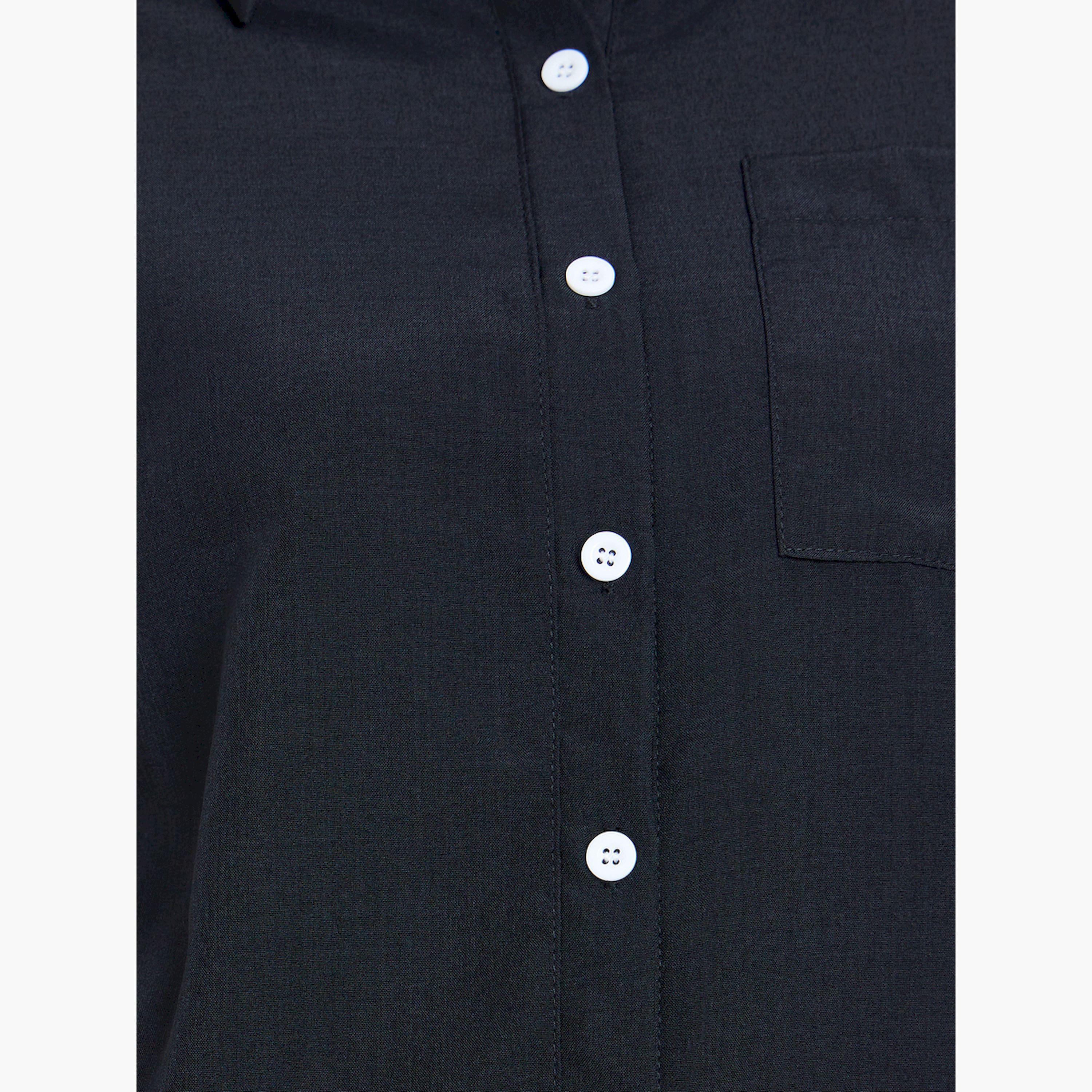 Take Two Black Short Sleeve Button-Down Shirt-women-clothing-shirtsandblouses-shirts-image-4