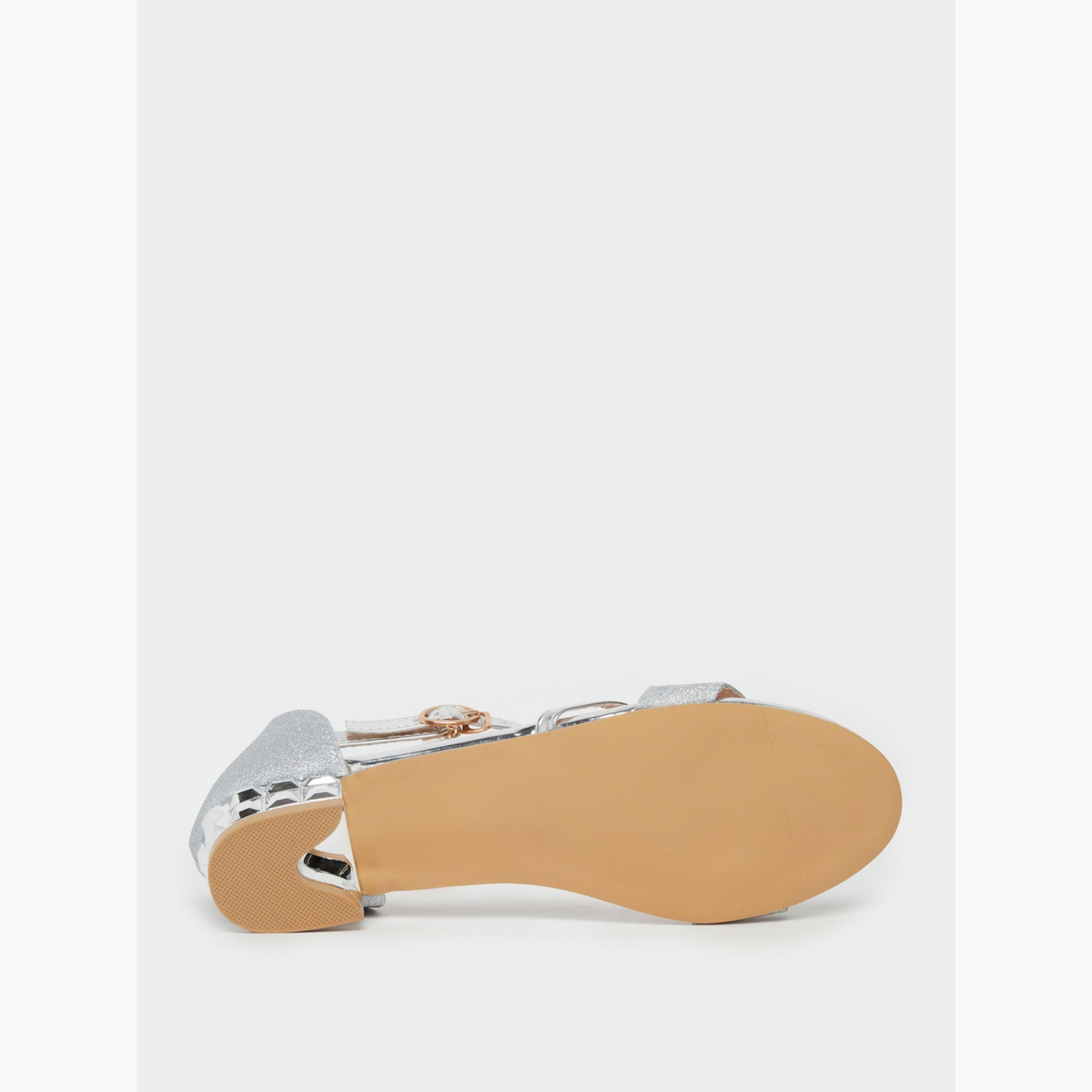 Take Two Silver Shimmering Low Heel Sandals-women-shoes-sandals-flats-image-6