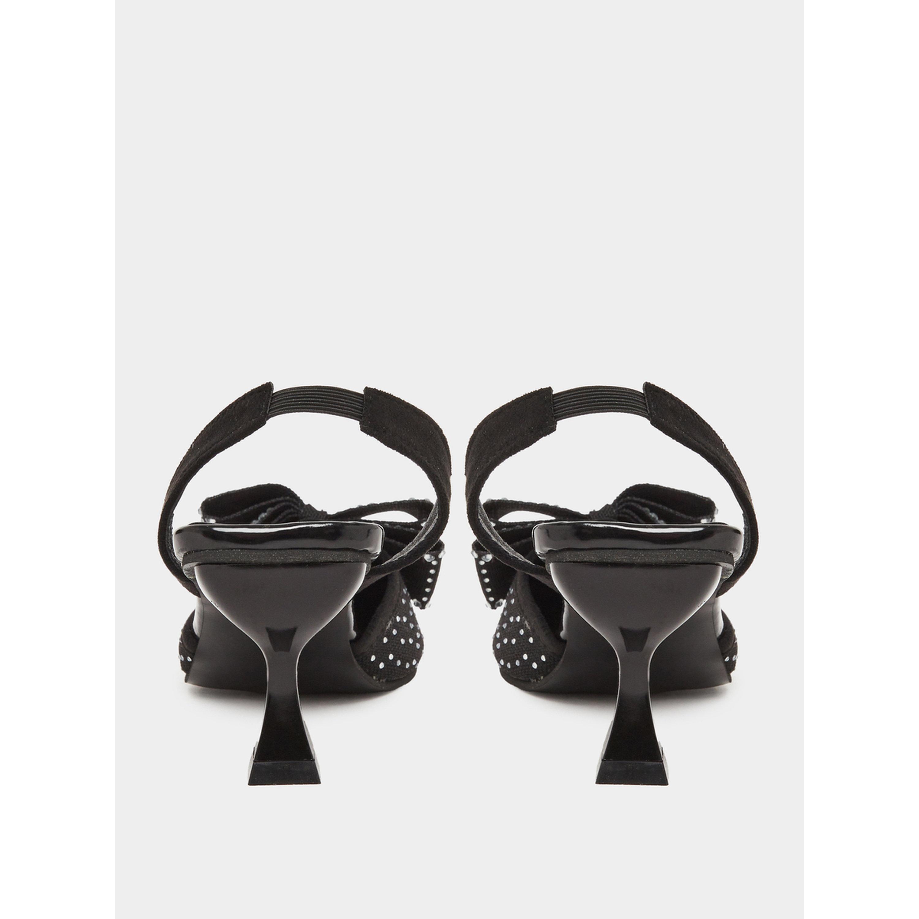 Take Two Women Black Slingback Kitten Heel Sandals-women-shoes-heels-image-5