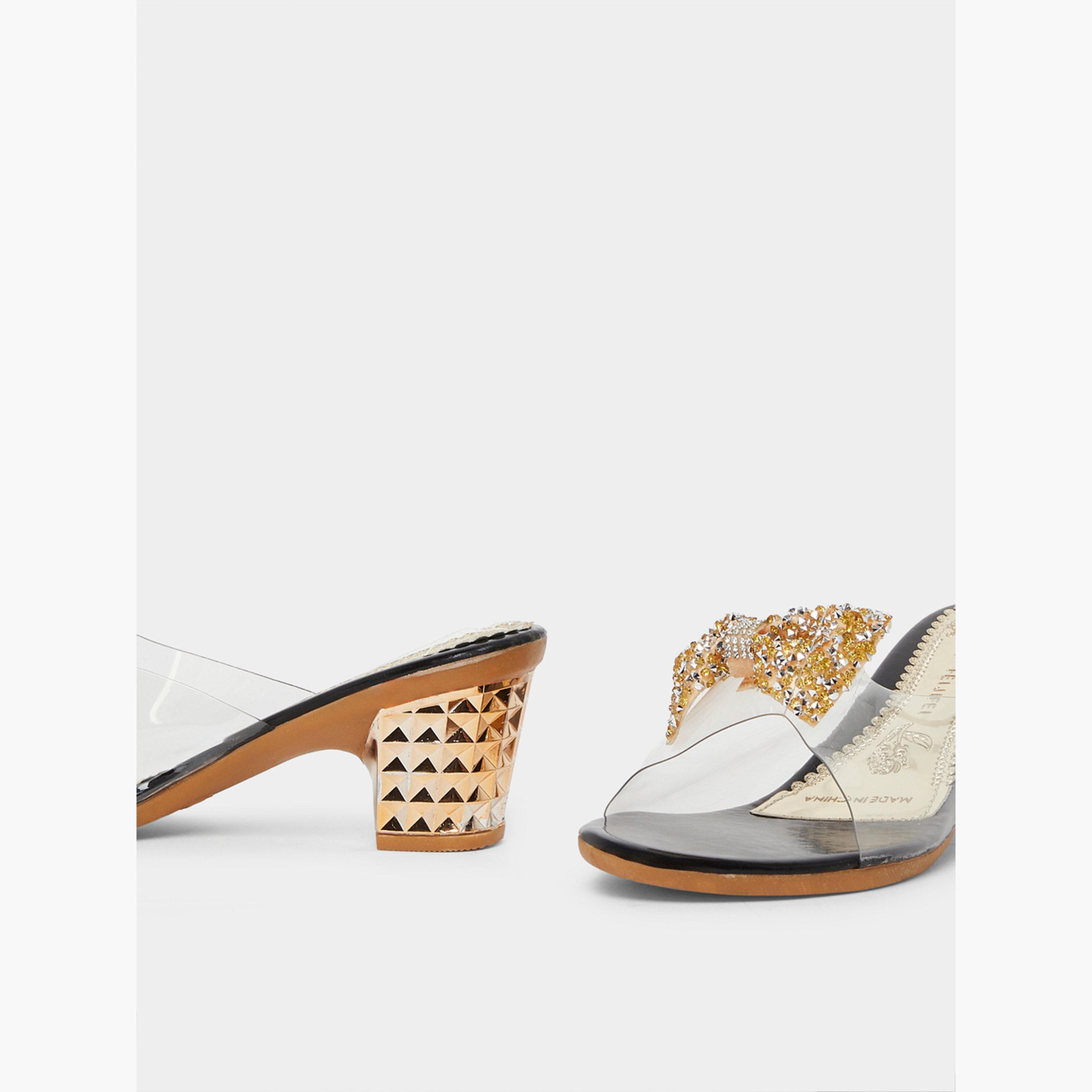 صندل بسير شفاف وفيونكة مزينة-women-shoes-sandals-heeled-image-3