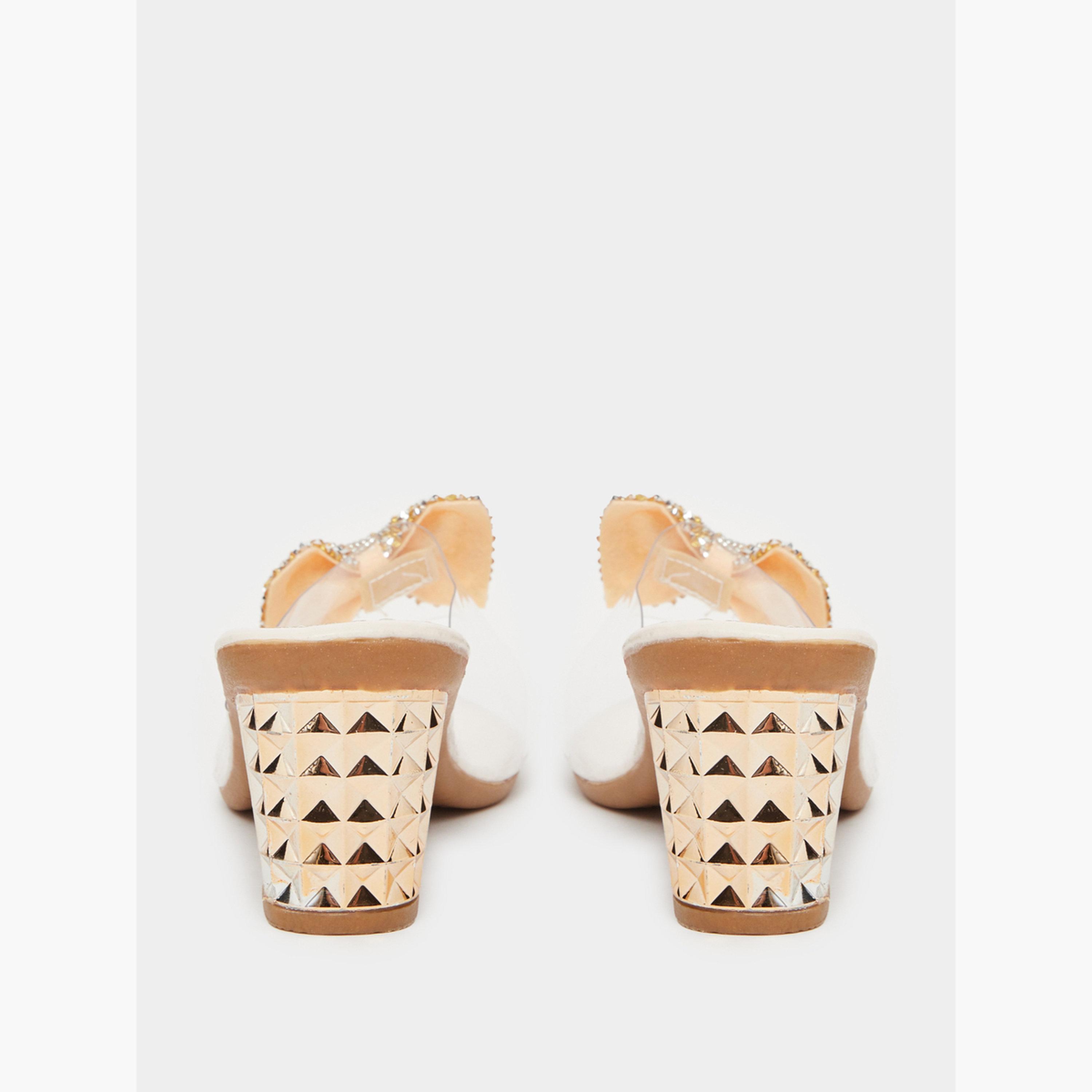 Take Two Beige Embellished Transparent Strap Sandals-women-shoes-sandals-heeled-image-4