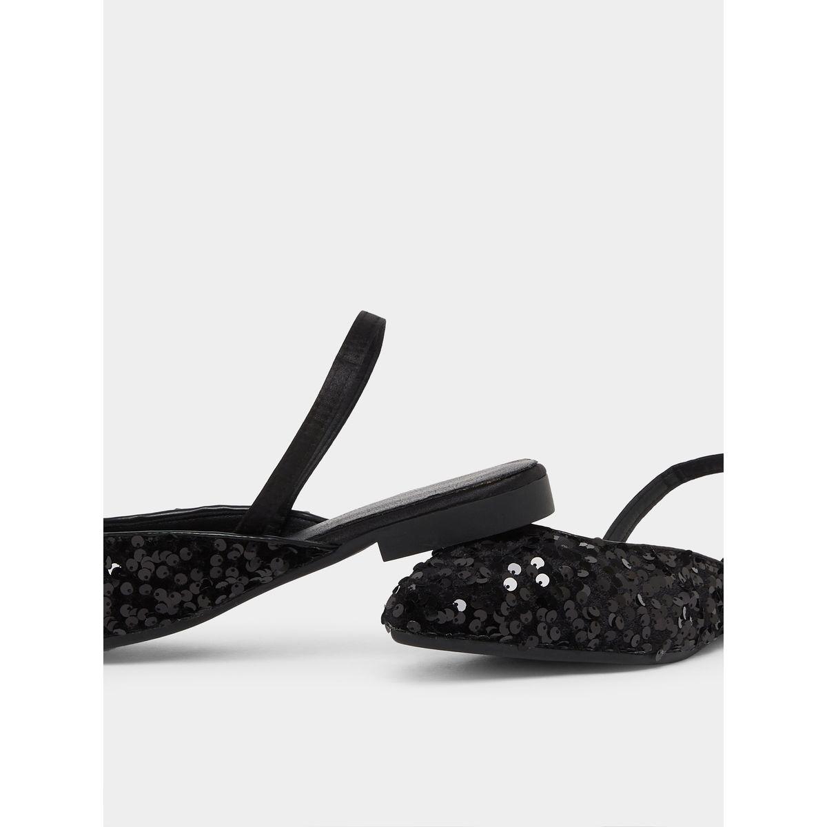 Take Two Black Sequin Flat Sandals-women-shoes-sandals-flats-image-3