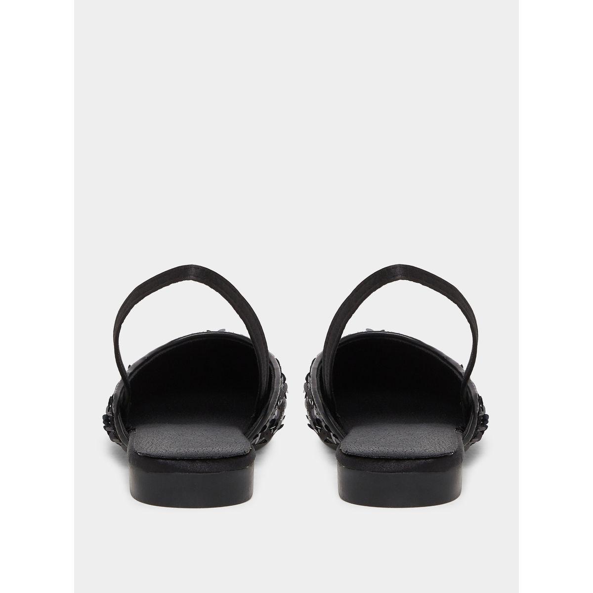 Take Two Black Sequin Flat Sandals-women-shoes-sandals-flats-image-4