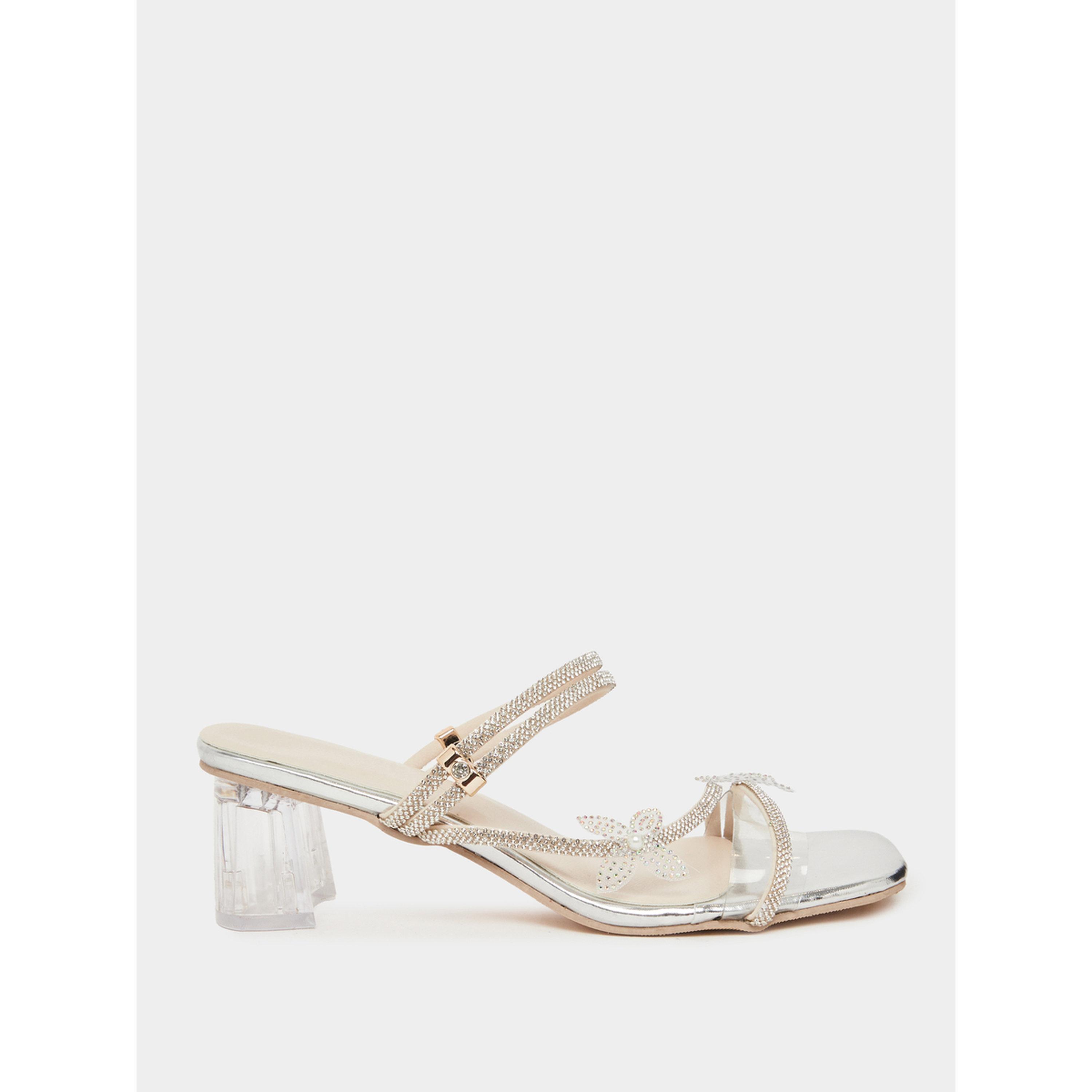 صندل نسائي بكعب عريض وفراشة مرصعة بالفصوص-women-shoes-heels-image-2