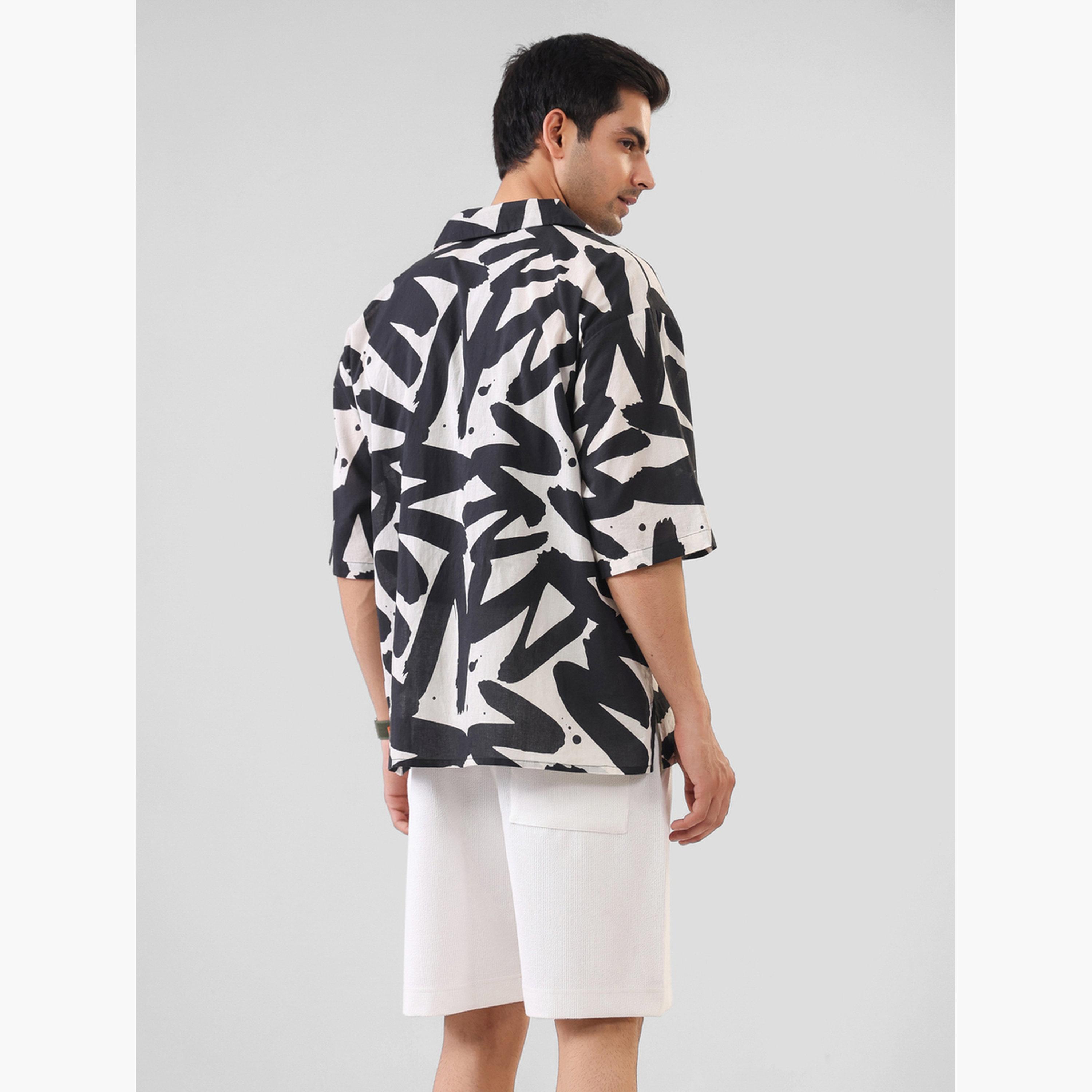 TRULOOM & X Styli Men Printed Oversized Cotton Shirt-men-clothing-shirts-image-3