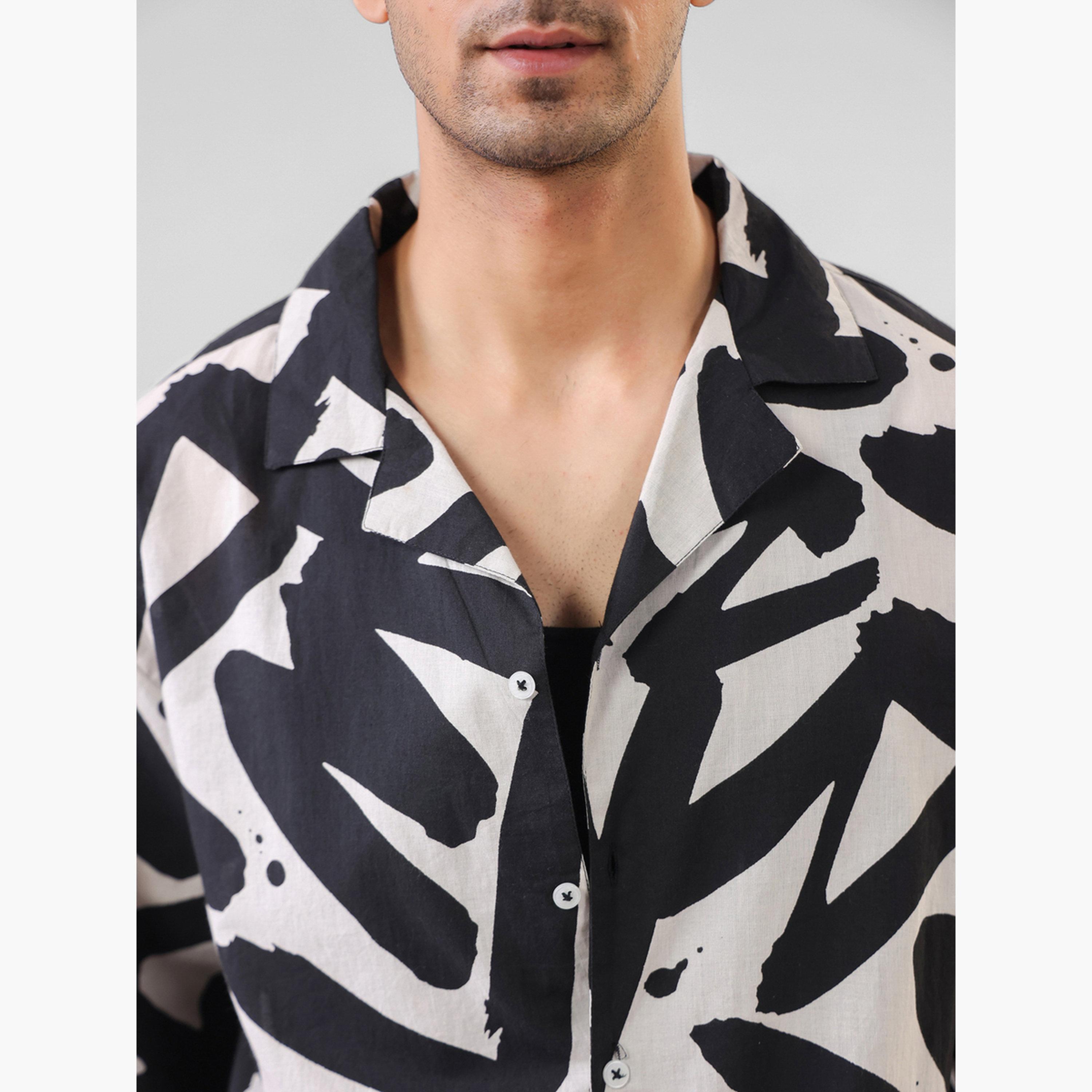 TRULOOM & X Styli Men Printed Oversized Cotton Shirt-men-clothing-shirts-image-4