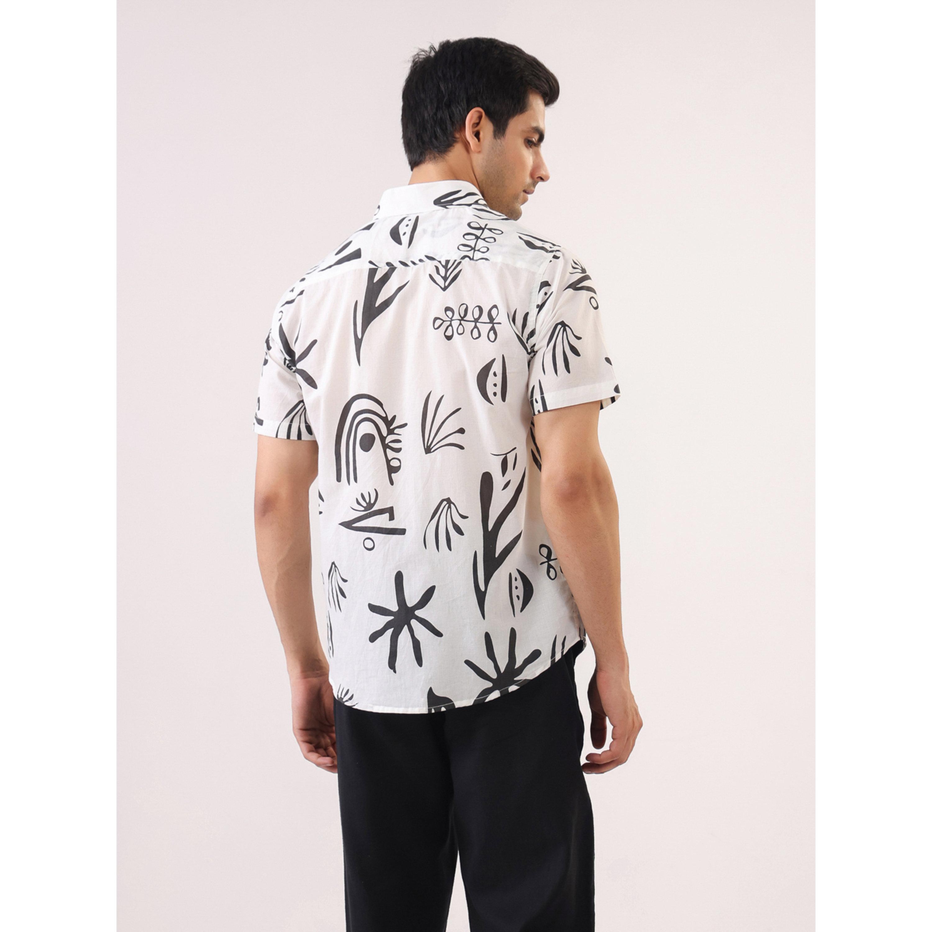 قميص قطن مطبوع بقصة عادية للرجال-men-clothing-shirts-image-3