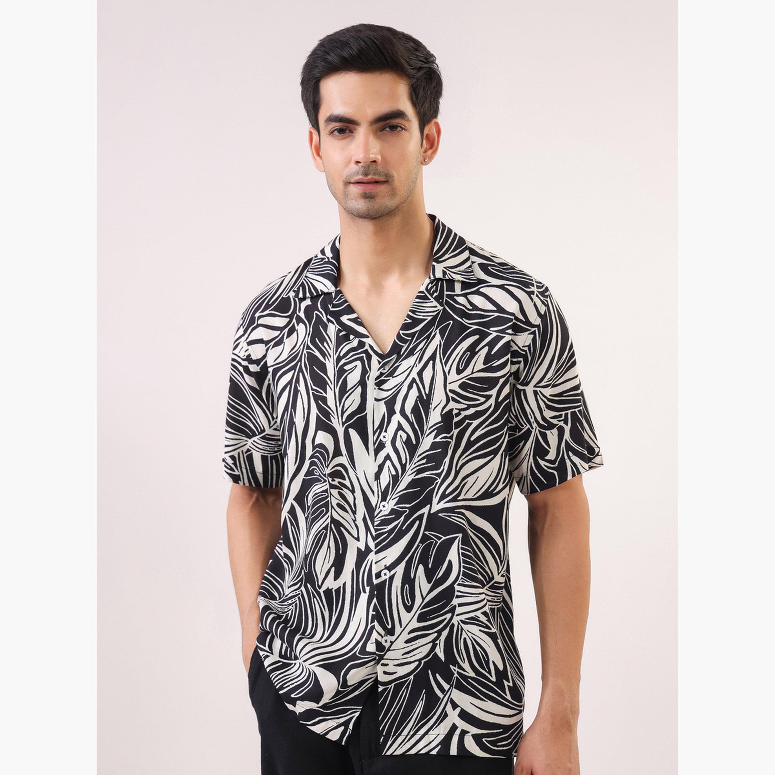 TRULOOM & X Styli Men Printed Oversized Rayon Shirt-men-clothing-shirts-image-1