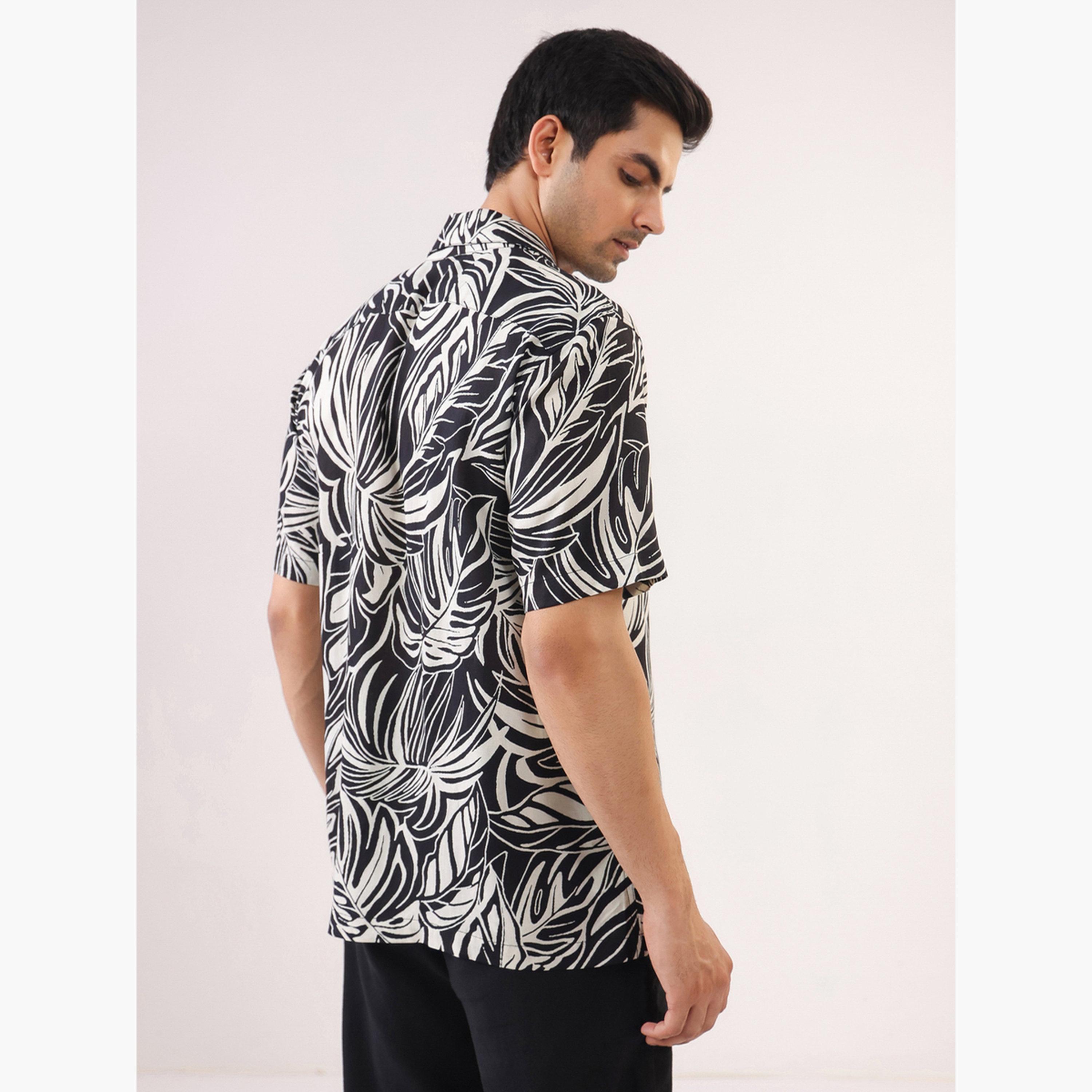 TRULOOM & X Styli Men Printed Oversized Rayon Shirt-men-clothing-shirts-image-3
