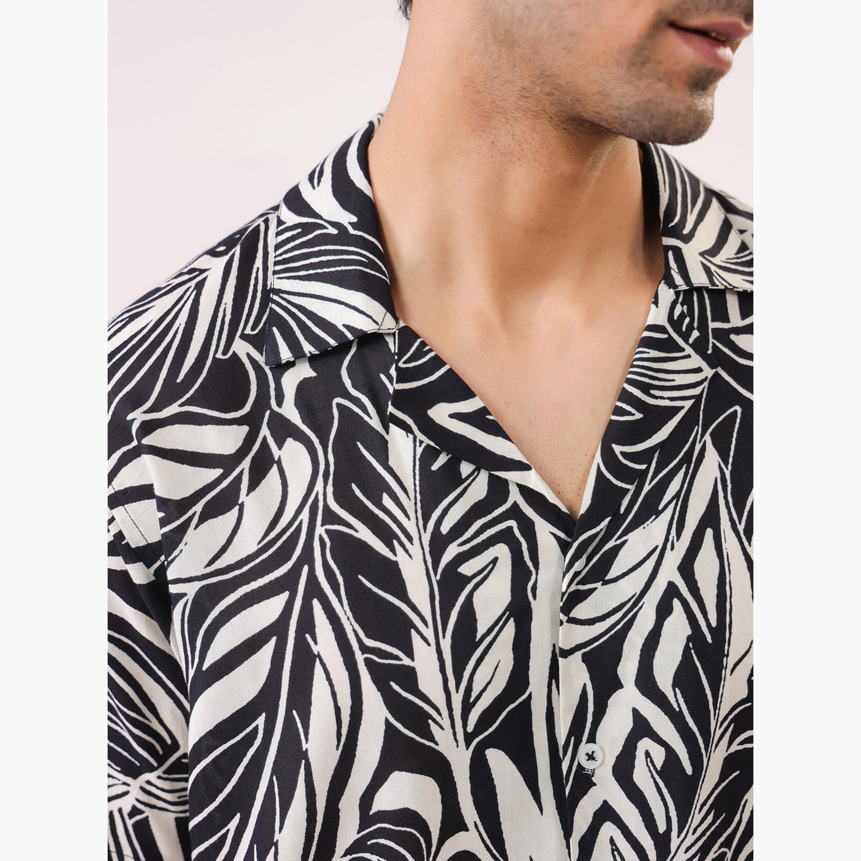 TRULOOM & X Styli Men Printed Oversized Rayon Shirt-men-clothing-shirts-image-5