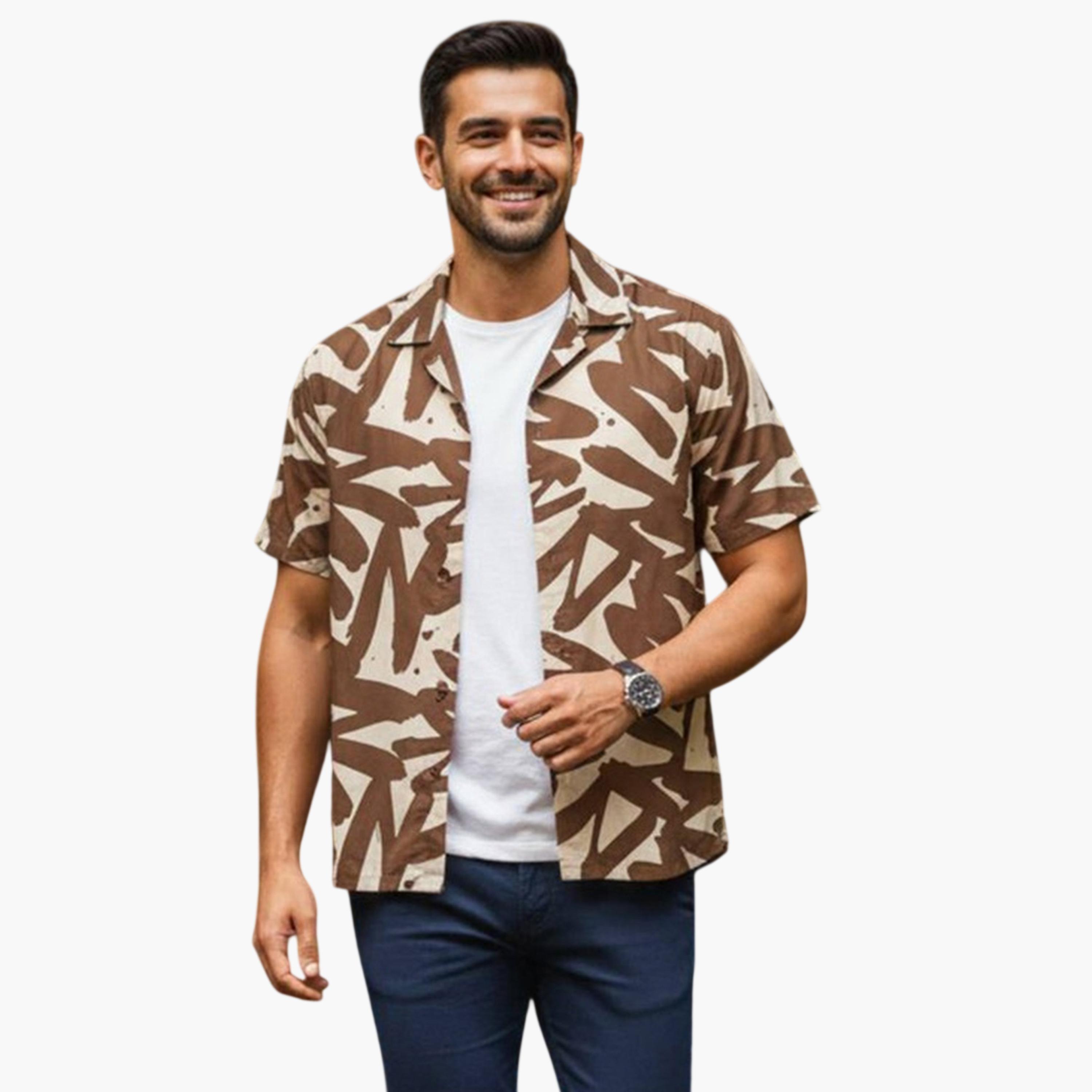 TRULOOM & X Styli Men Printed Relaxed Fit Cotton Shirt-men-clothing-shirts-image-1