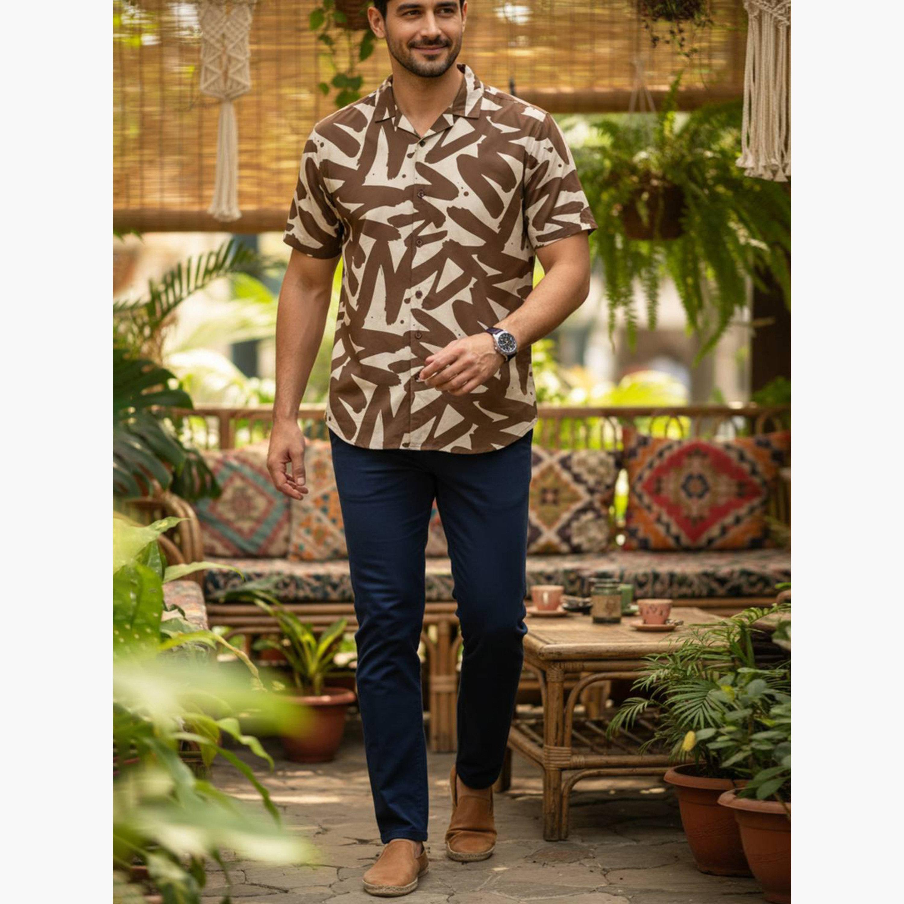TRULOOM & X Styli Men Printed Relaxed Fit Cotton Shirt-men-clothing-shirts-image-4