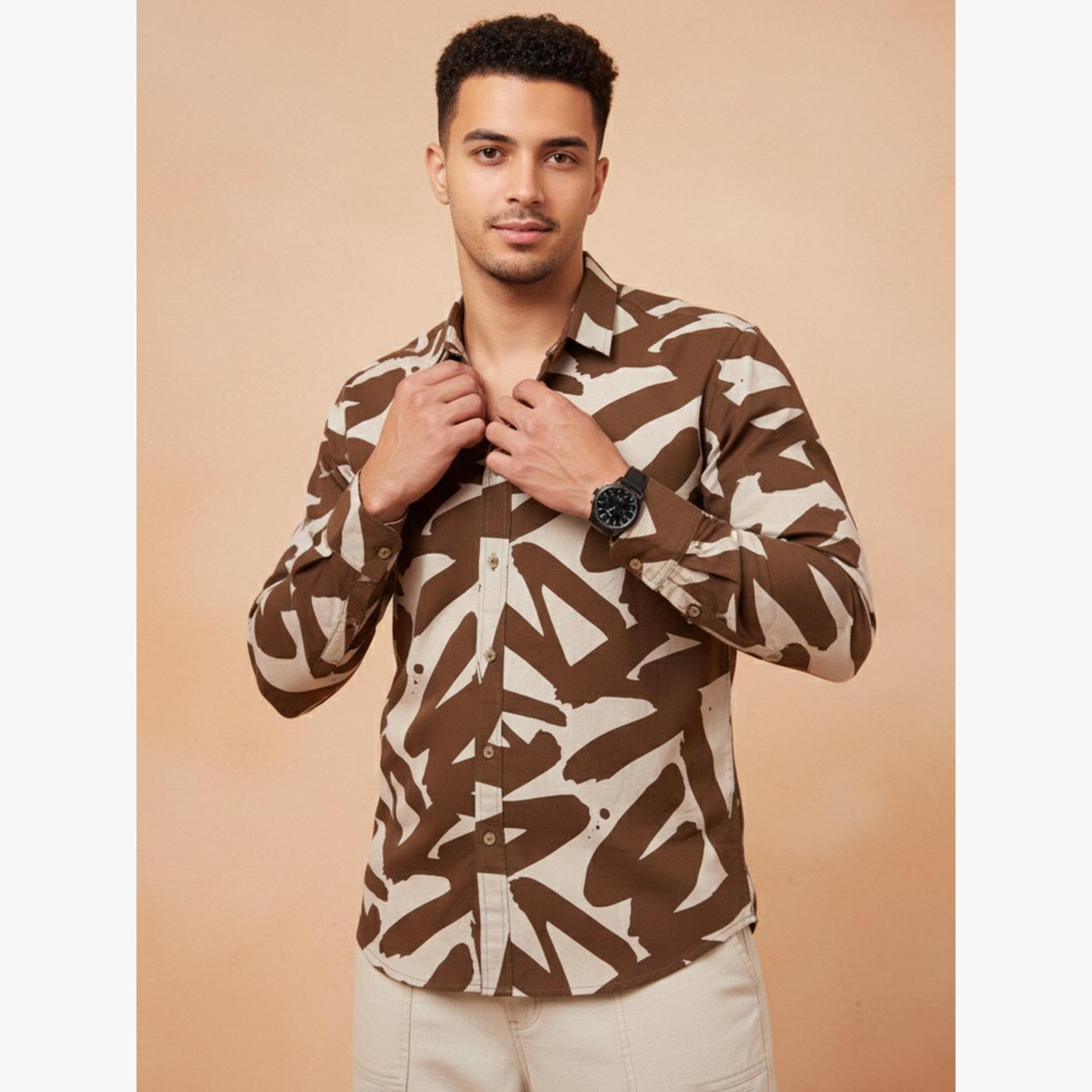 TRULOOM & X Styli Men Printed Regular Fit Cotton Shirt-men-clothing-shirts-image-1