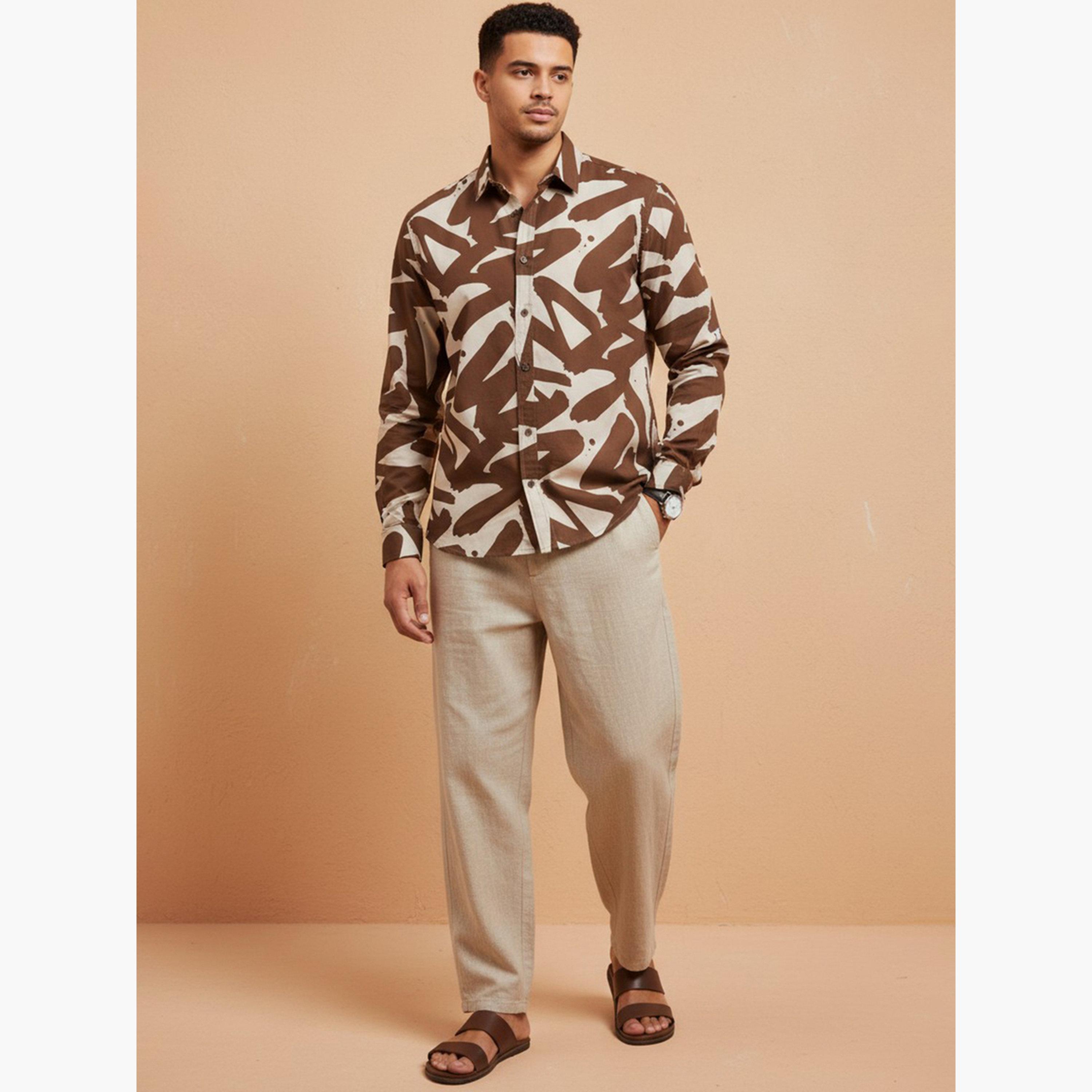TRULOOM & X Styli Men Printed Regular Fit Cotton Shirt-men-clothing-shirts-image-2