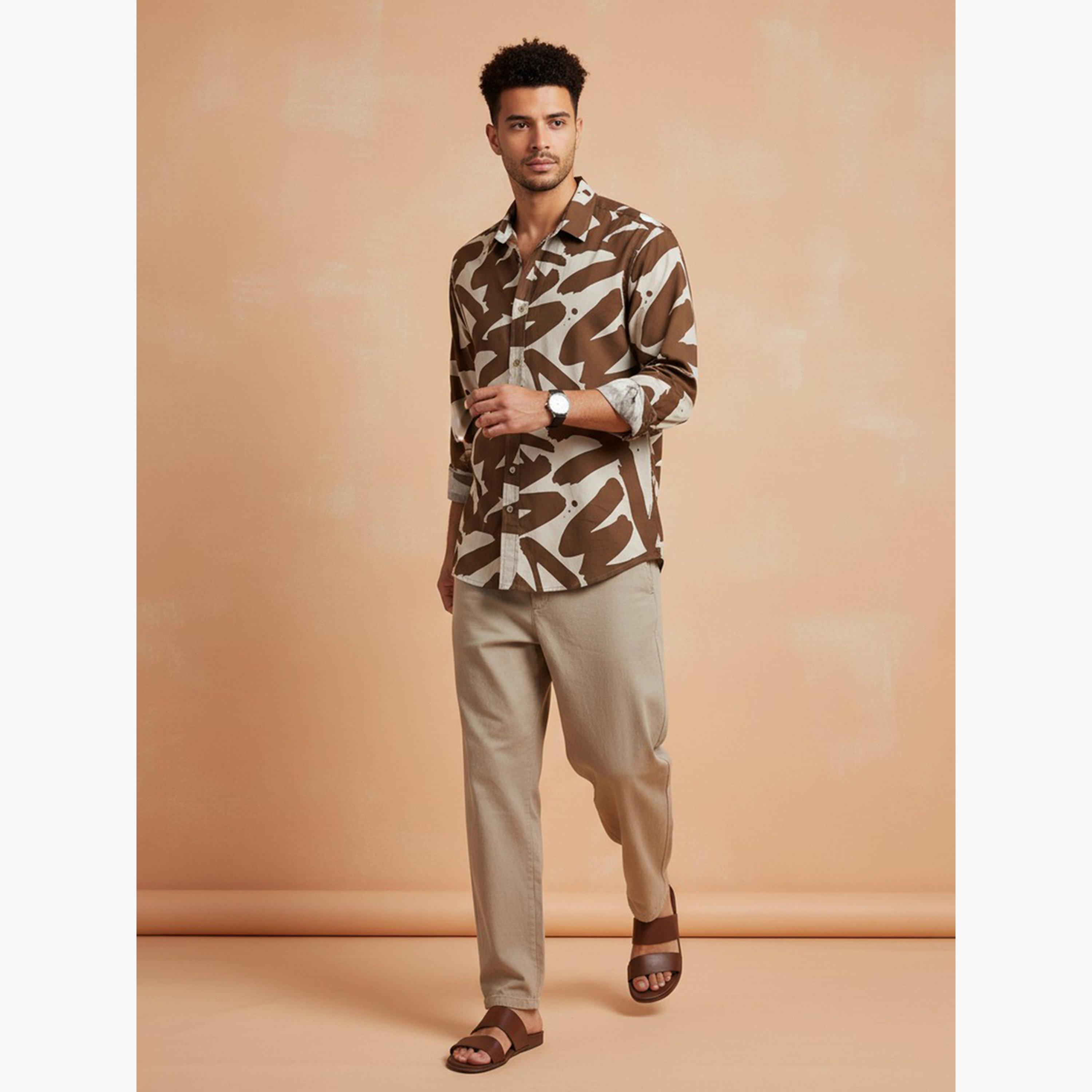 TRULOOM & X Styli Men Printed Regular Fit Cotton Shirt-men-clothing-shirts-image-4