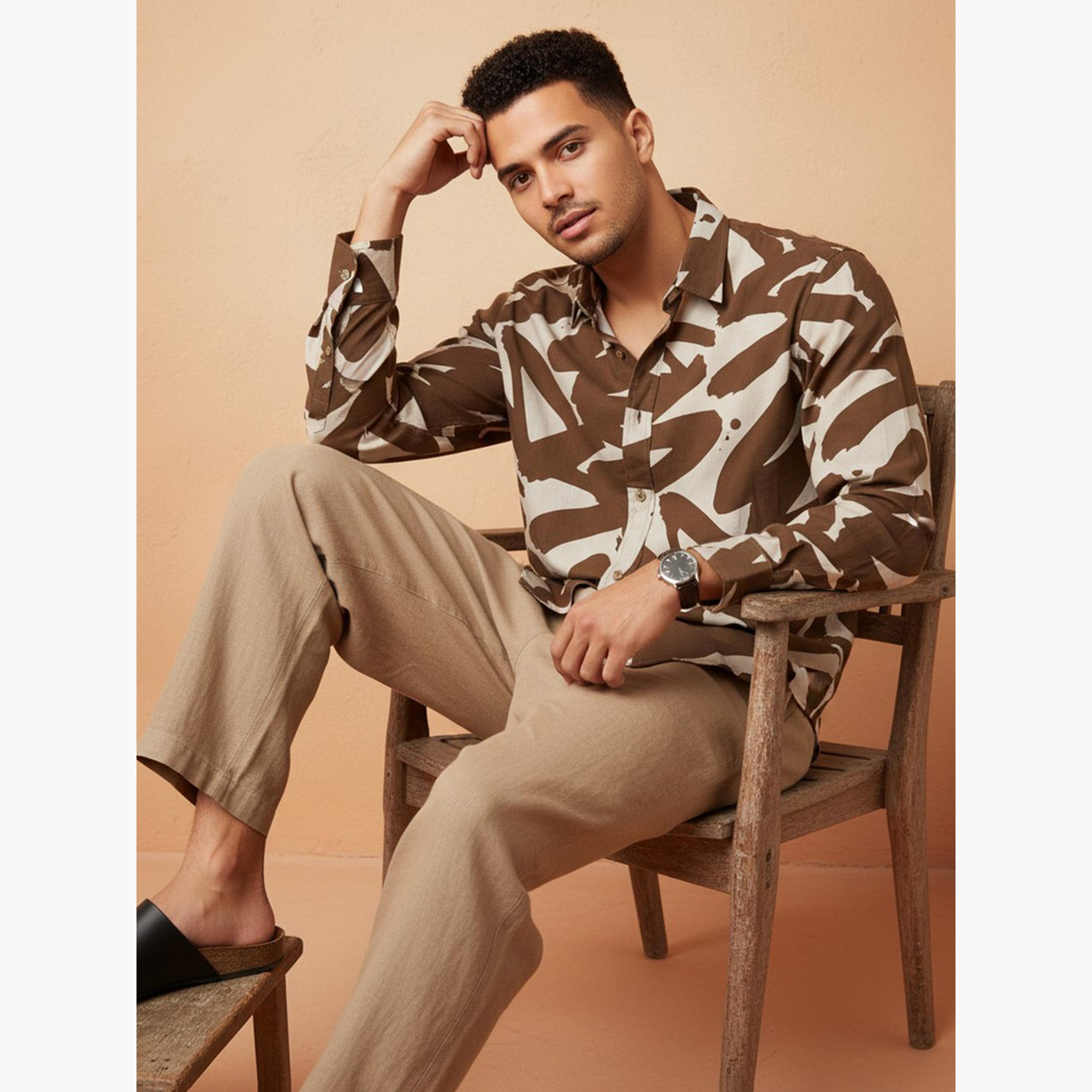 TRULOOM & X Styli Men Printed Regular Fit Cotton Shirt-men-clothing-shirts-image-5