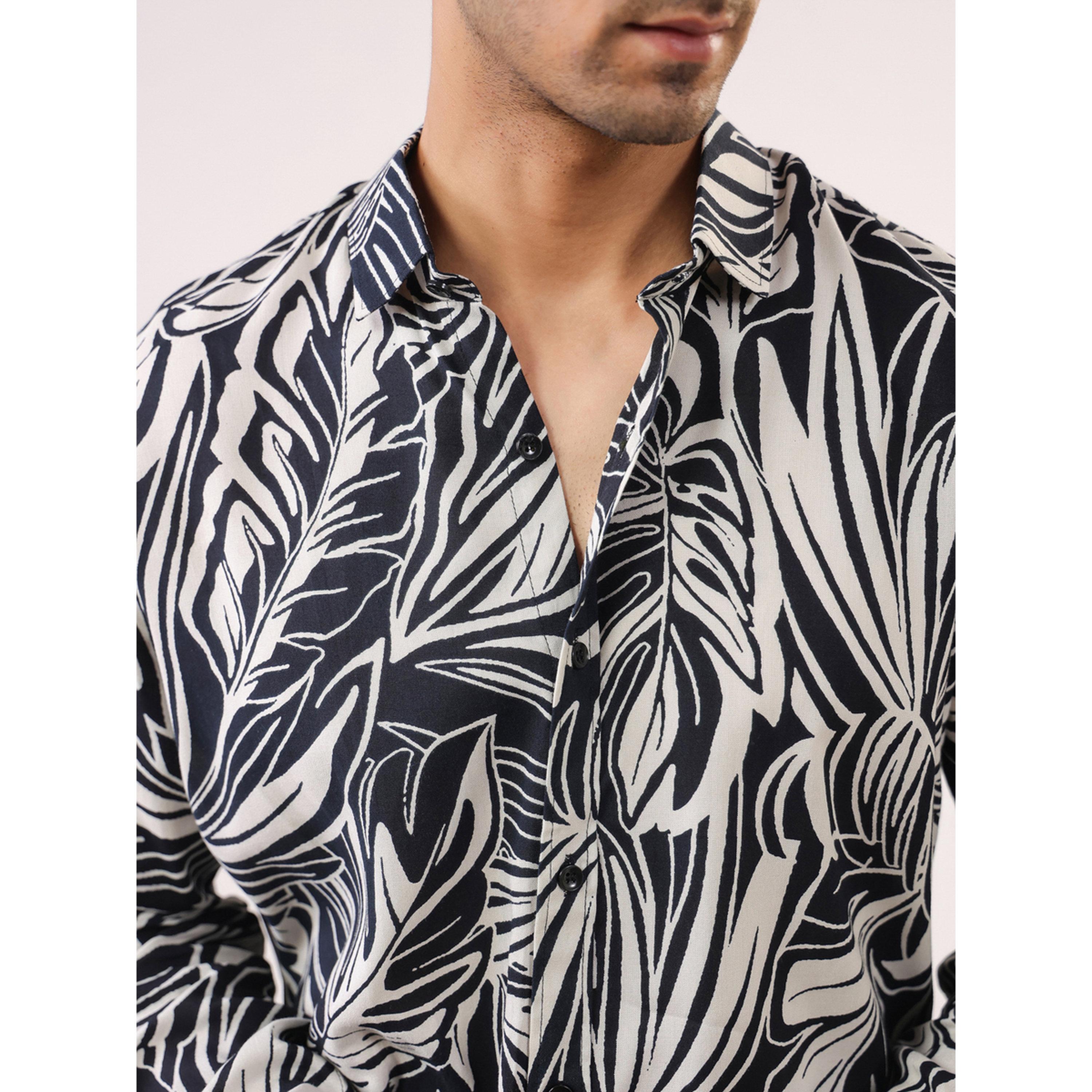 TRULOOM & X Styli Men Printed Relaxed Fit Rayon Shirt-men-clothing-shirts-image-5