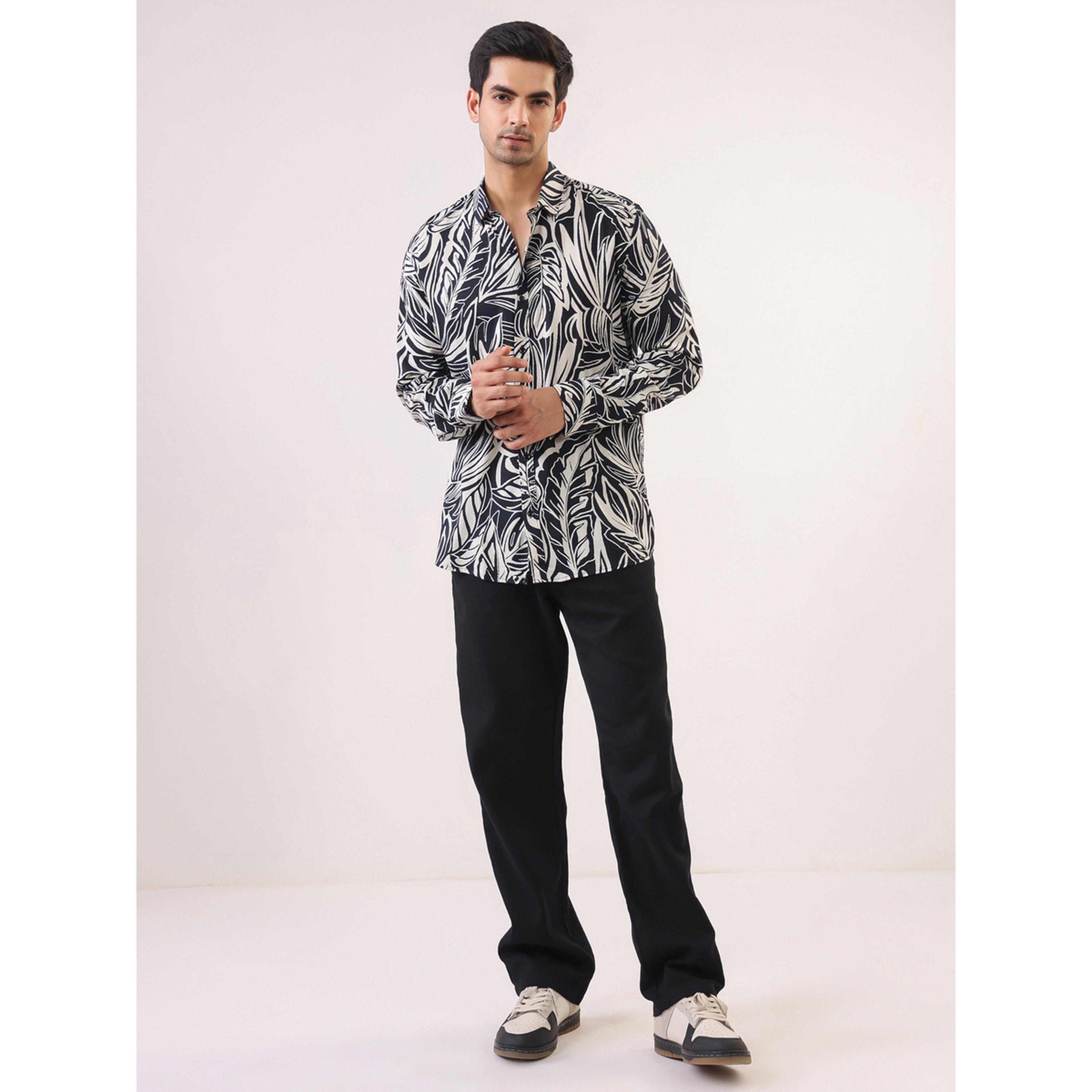 TRULOOM & X Styli Men Printed Relaxed Fit Rayon Shirt-men-clothing-shirts-image-6