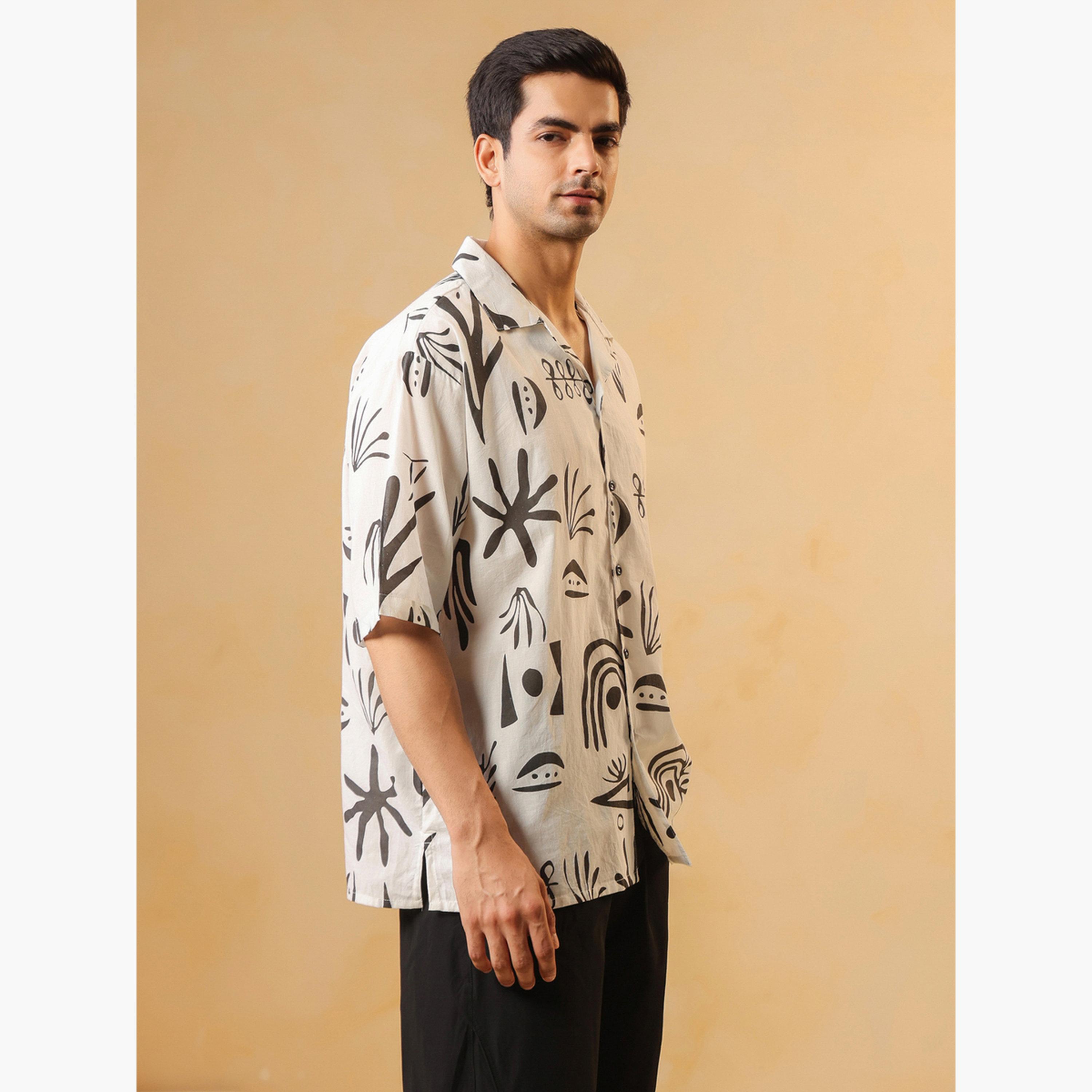 TRULOOM & X Styli Men Printed Oversized Cotton Shirt-men-clothing-shirts-image-2