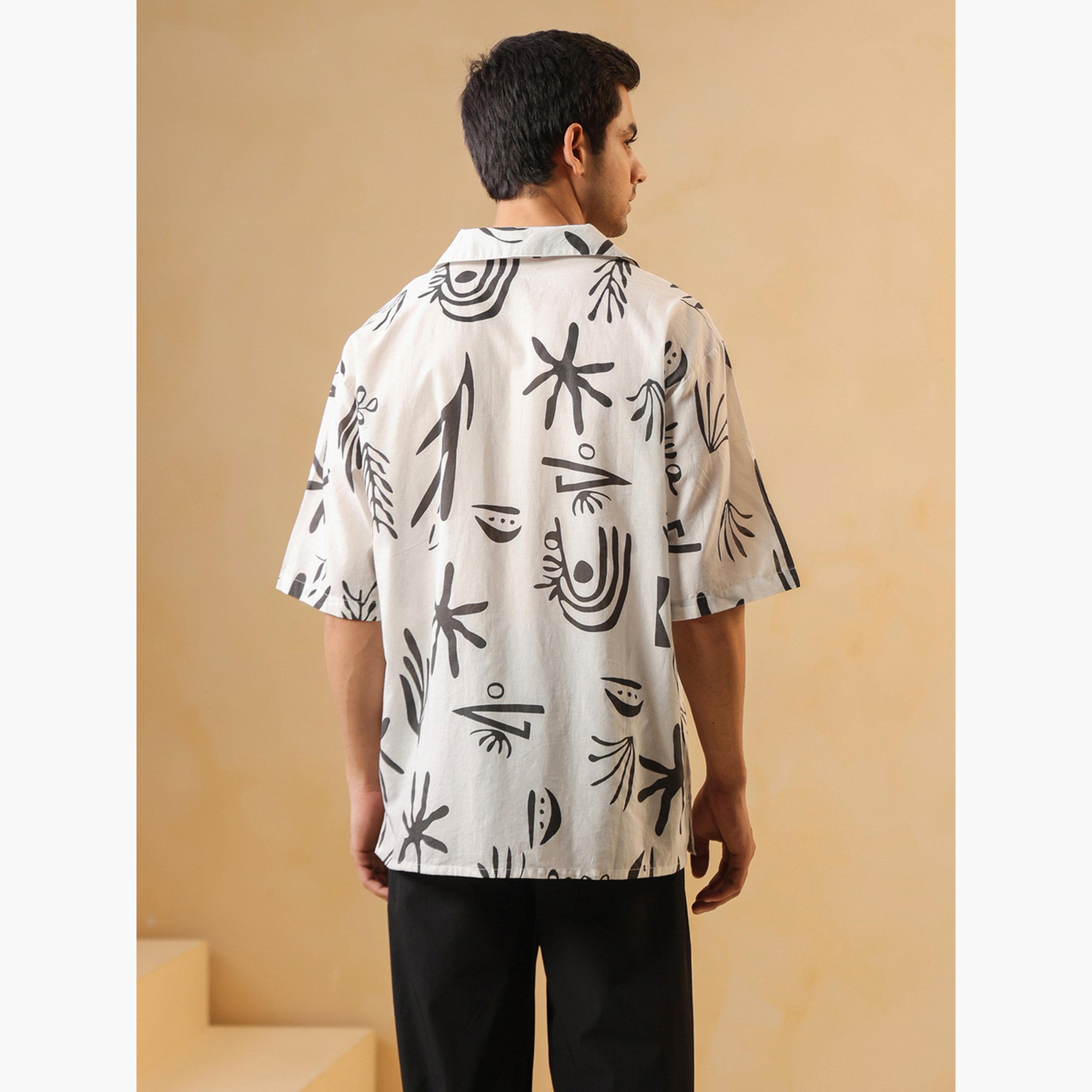 TRULOOM & X Styli Men Printed Oversized Cotton Shirt-men-clothing-shirts-image-3