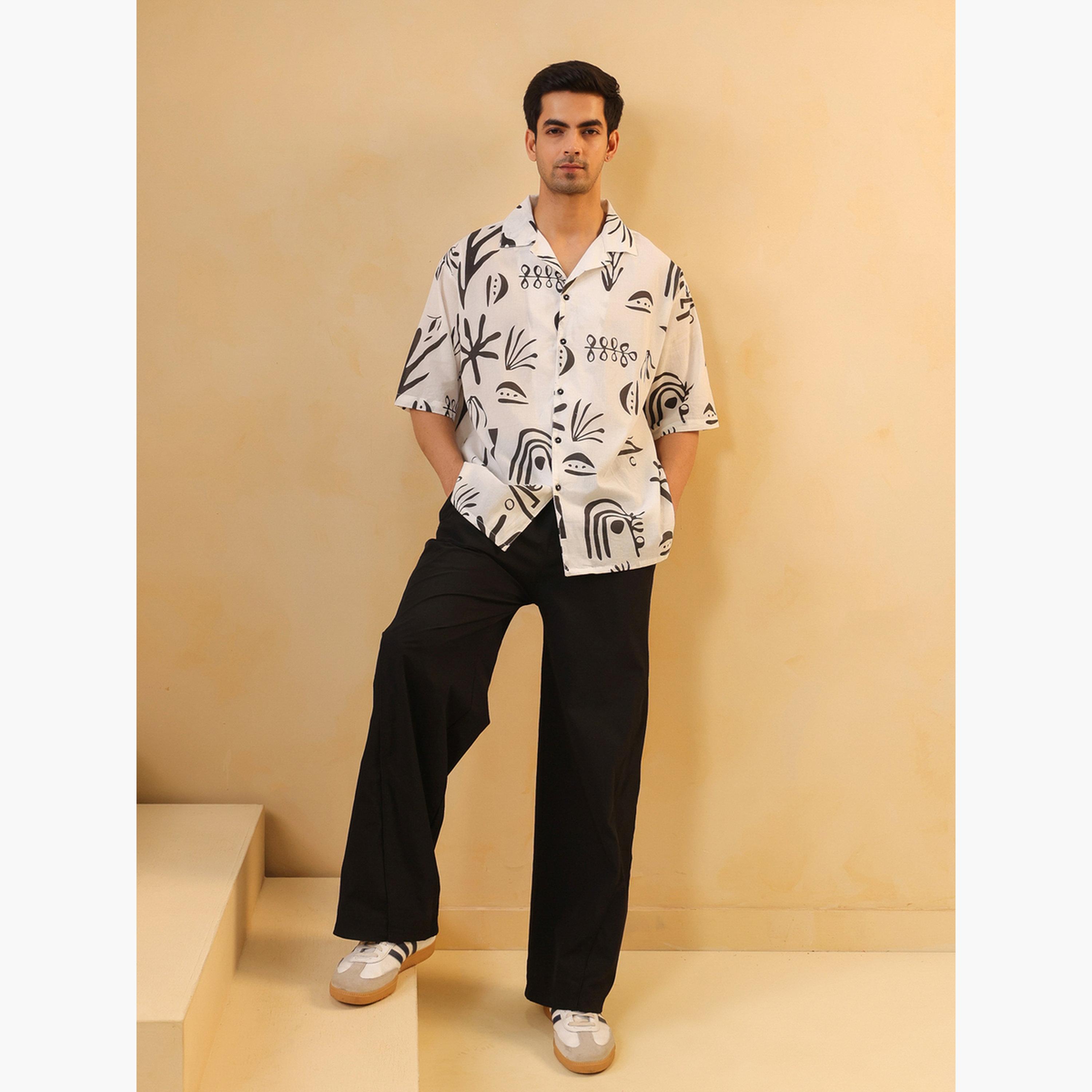 TRULOOM & X Styli Men Printed Oversized Cotton Shirt-men-clothing-shirts-image-6