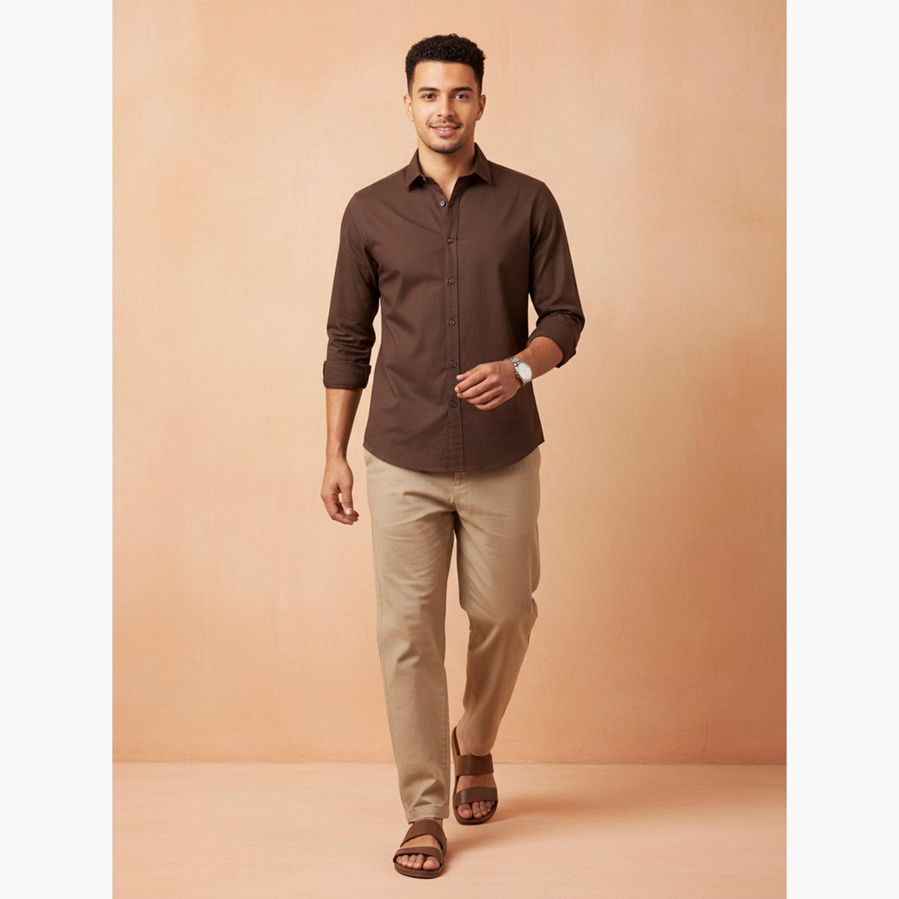 TRULOOM & X Styli Men Solid Regular Fit Rayon Shirt-men-clothing-shirts-image-2