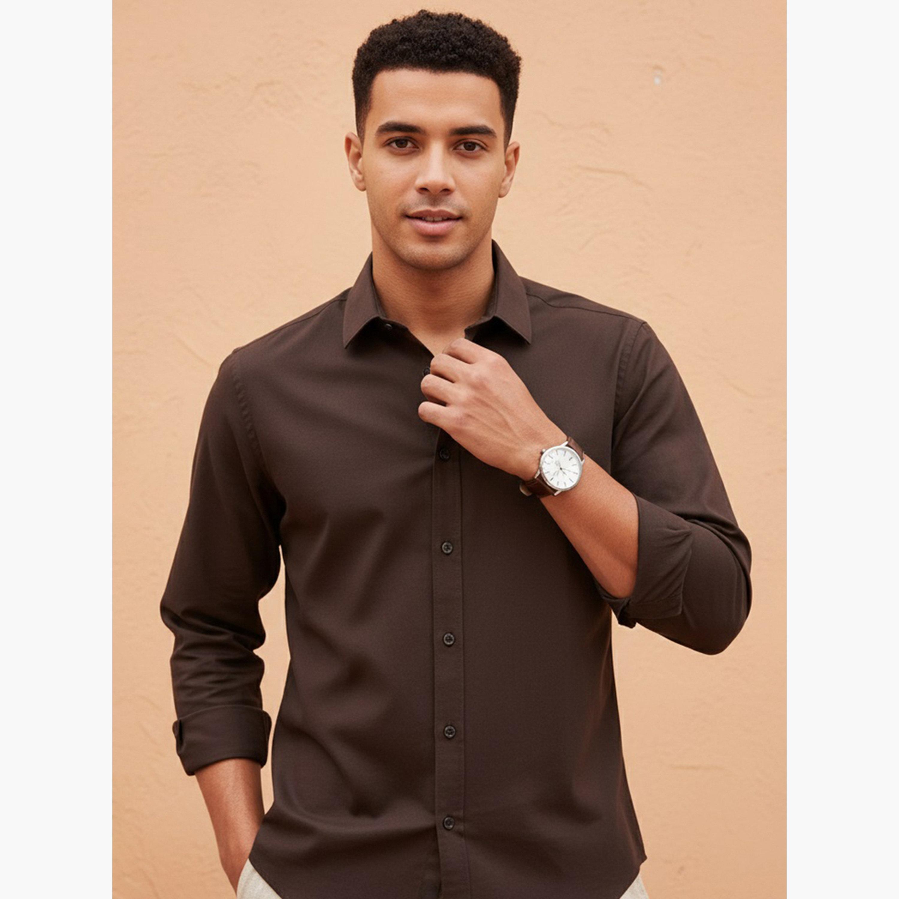 TRULOOM & X Styli Men Solid Regular Fit Rayon Shirt-men-clothing-shirts-image-5