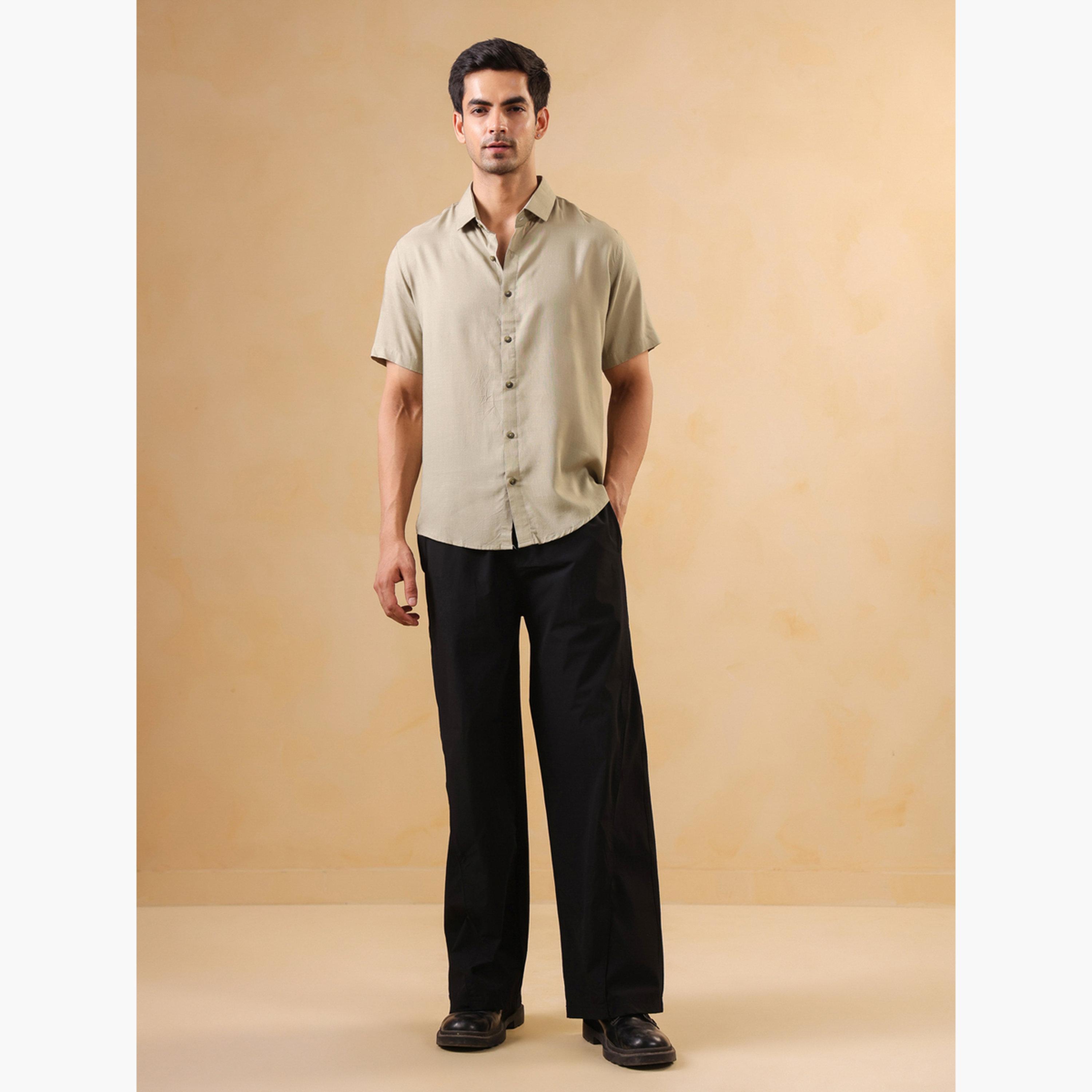TRULOOM & X Styli Men Solid Regular Fit Rayon Shirt-men-clothing-shirts-image-6