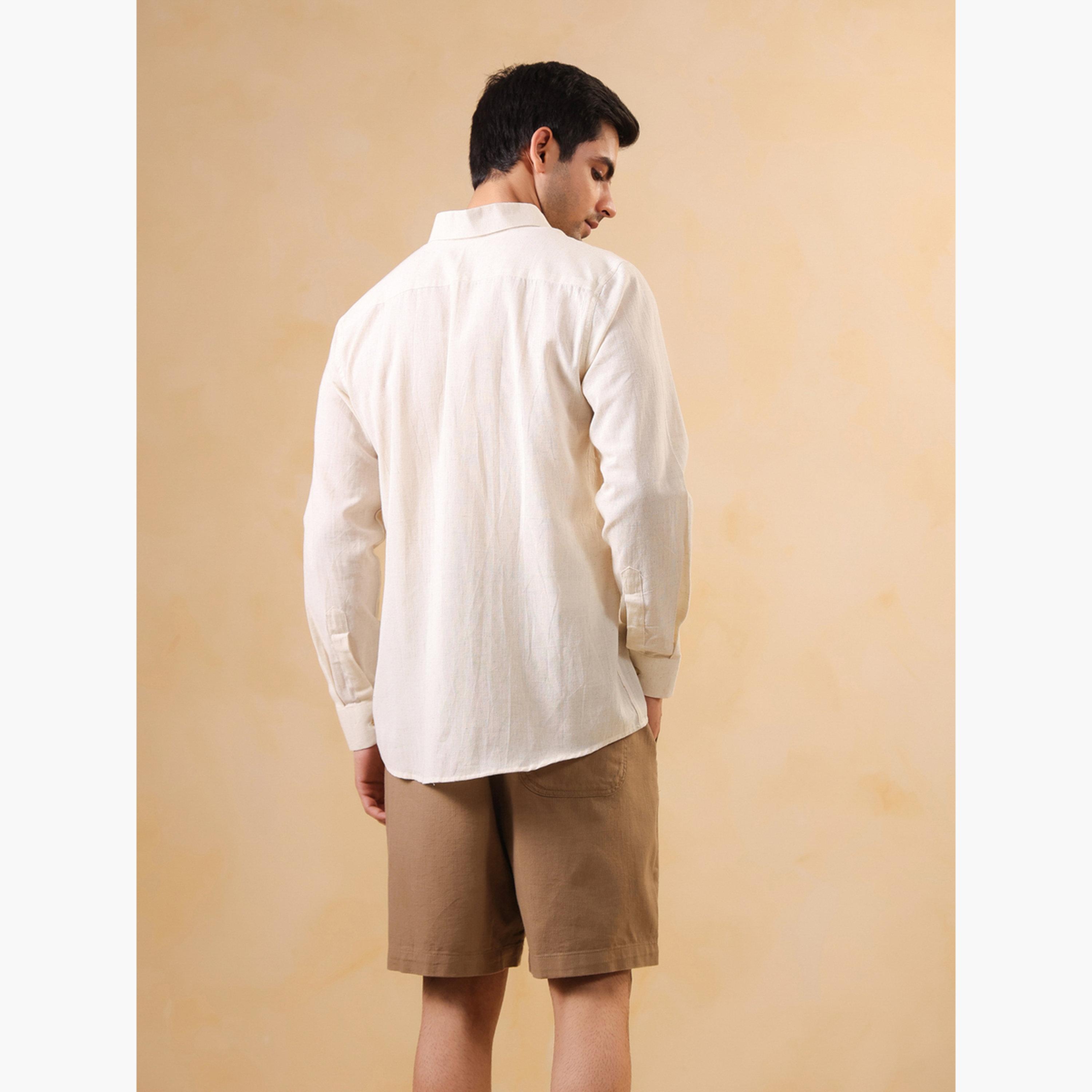 TRULOOM & X Styli Men Solid Relaxed Fit Cotton Shirt-men-clothing-shirts-image-3