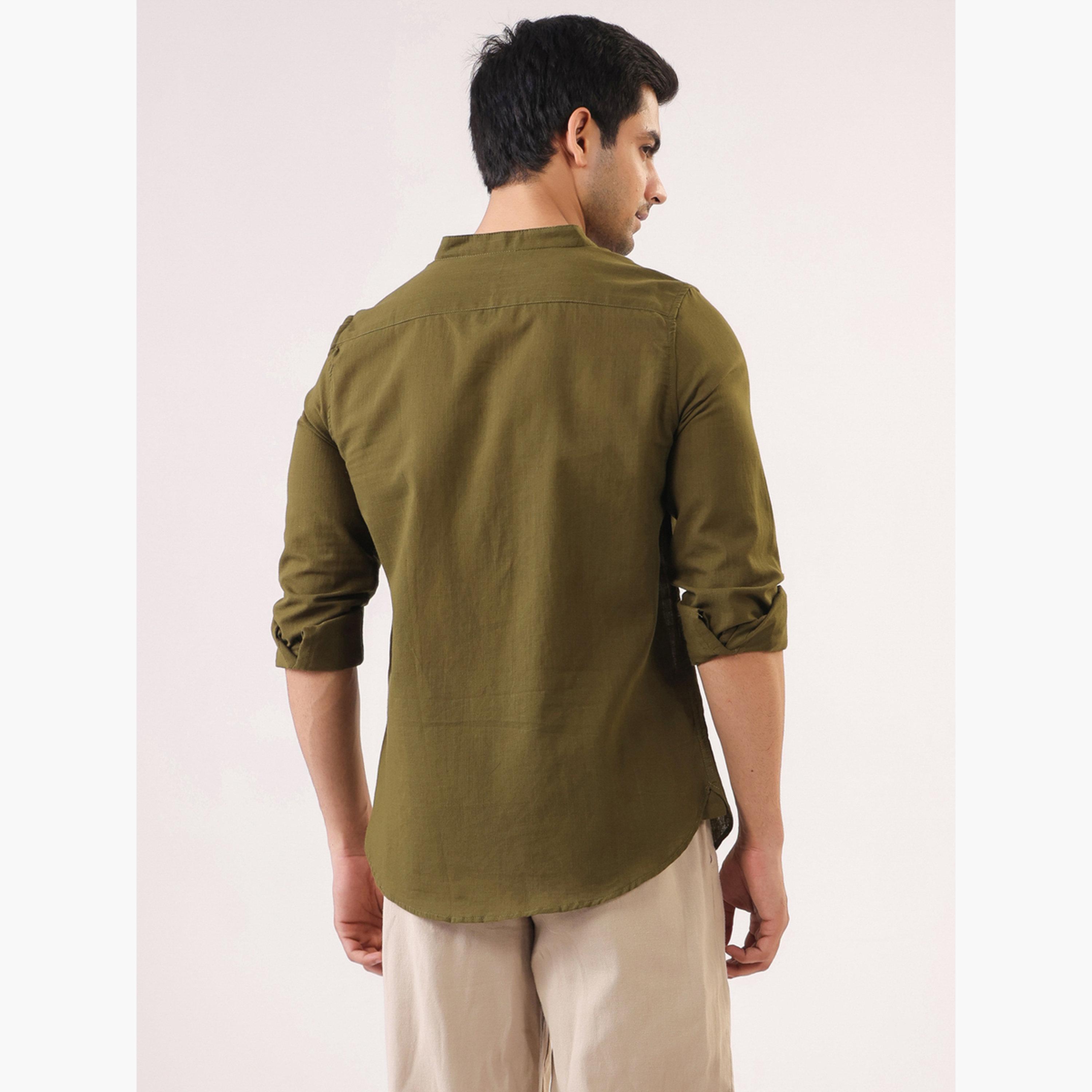 TRULOOM & X Styli Men Solid Regular Fit Cotton Shirt-men-clothing-shirts-image-3