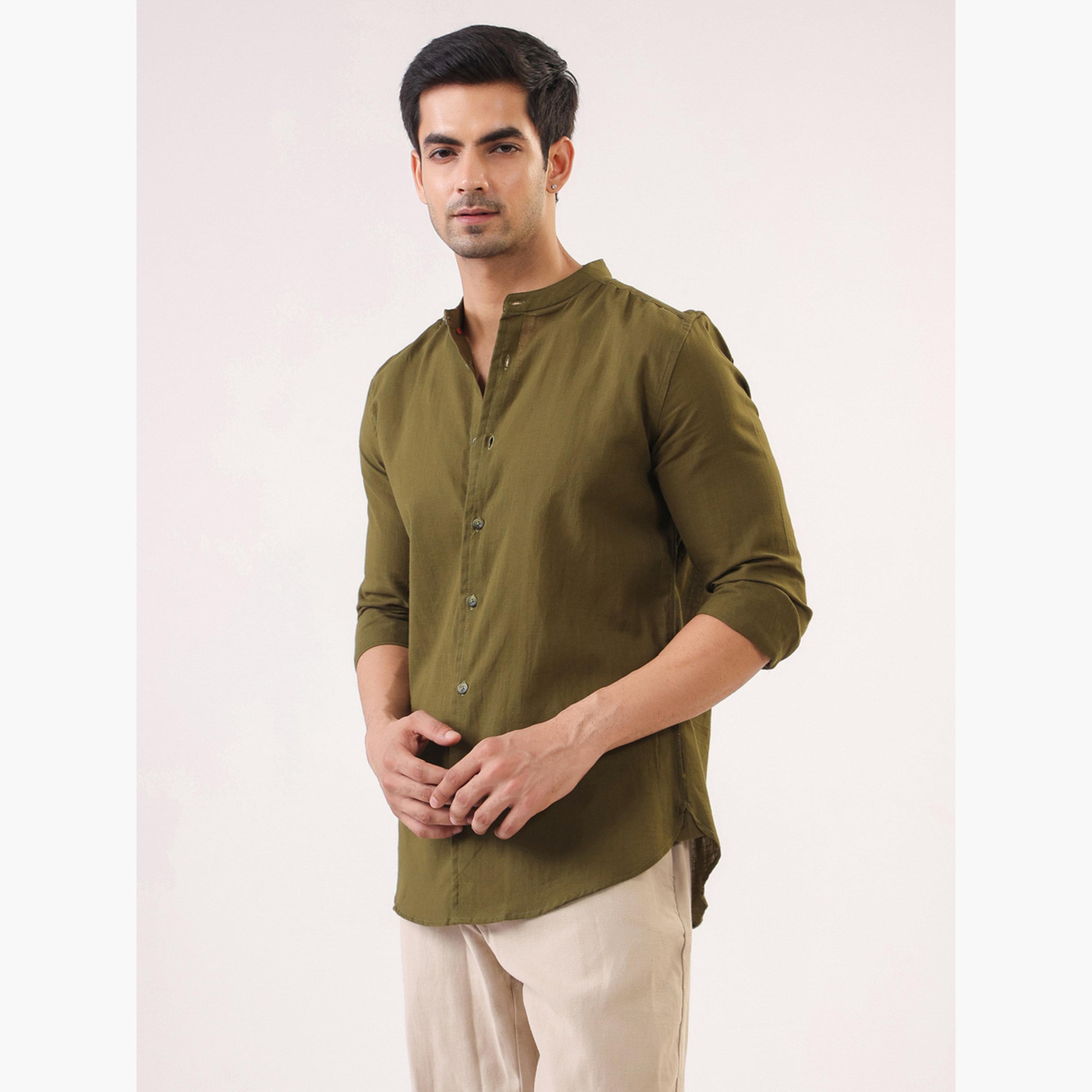 TRULOOM & X Styli Men Solid Regular Fit Cotton Shirt-men-clothing-shirts-image-4