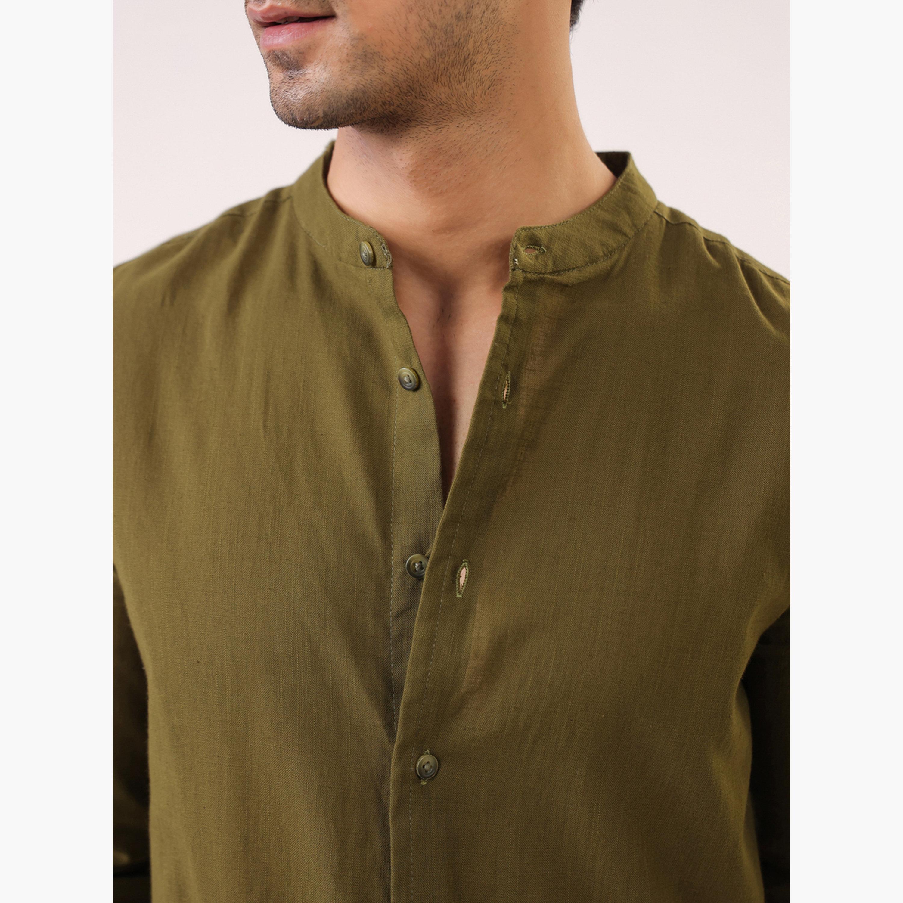 TRULOOM & X Styli Men Solid Regular Fit Cotton Shirt-men-clothing-shirts-image-5
