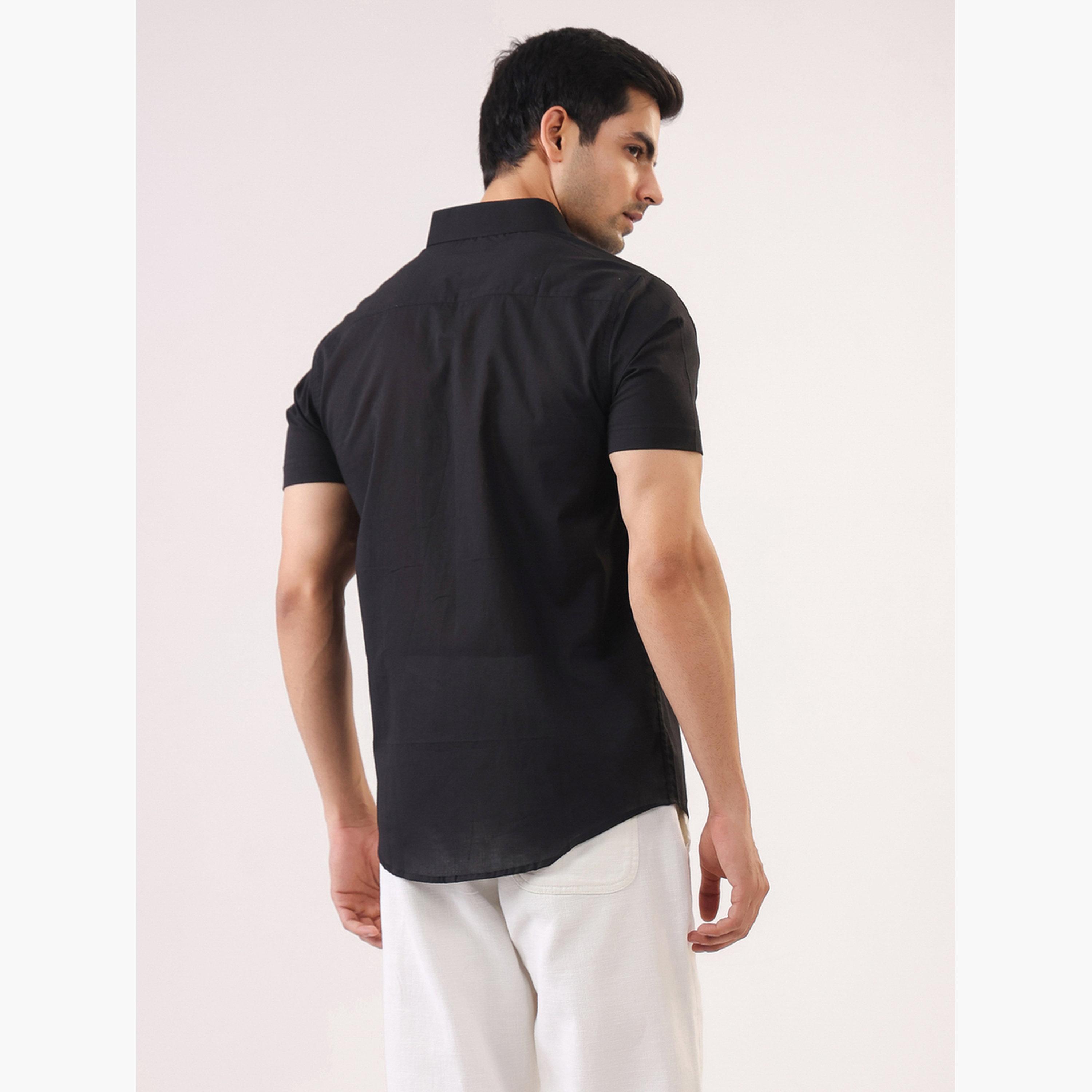 TRULOOM & X Styli Men Solid Regular Fit Cotton Shirt-men-clothing-shirts-image-3