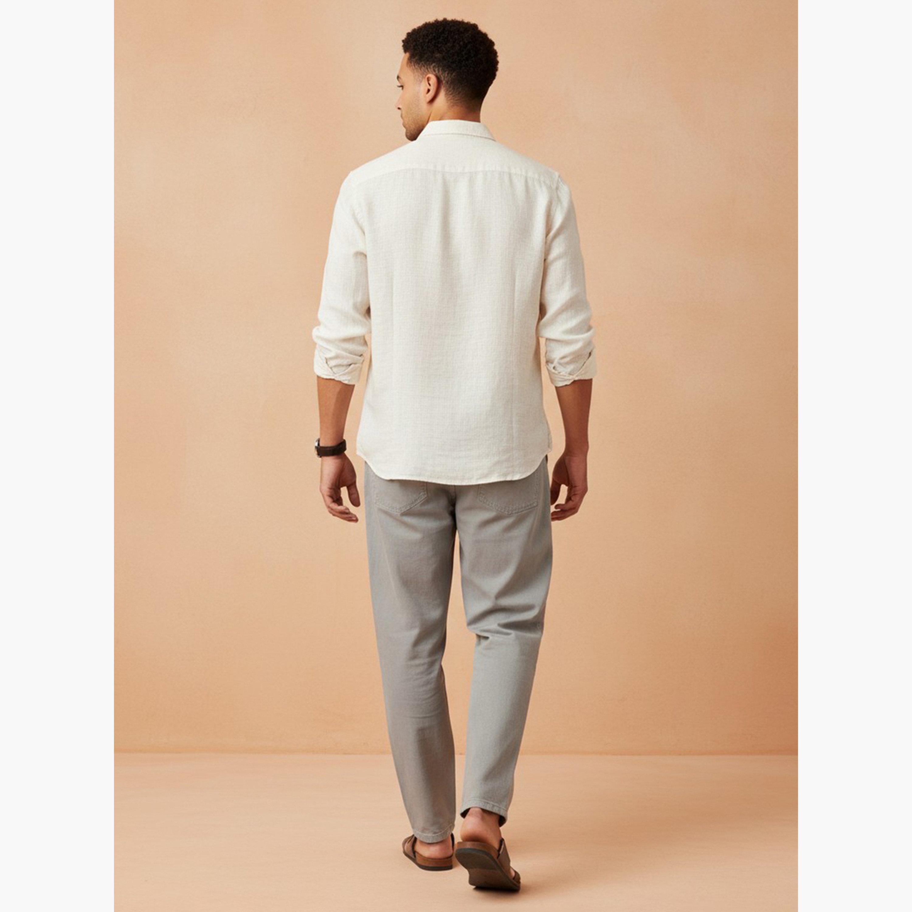 TRULOOM & X Styli Men Solid Regular Fit Cotton Shirt-men-clothing-shirts-image-3