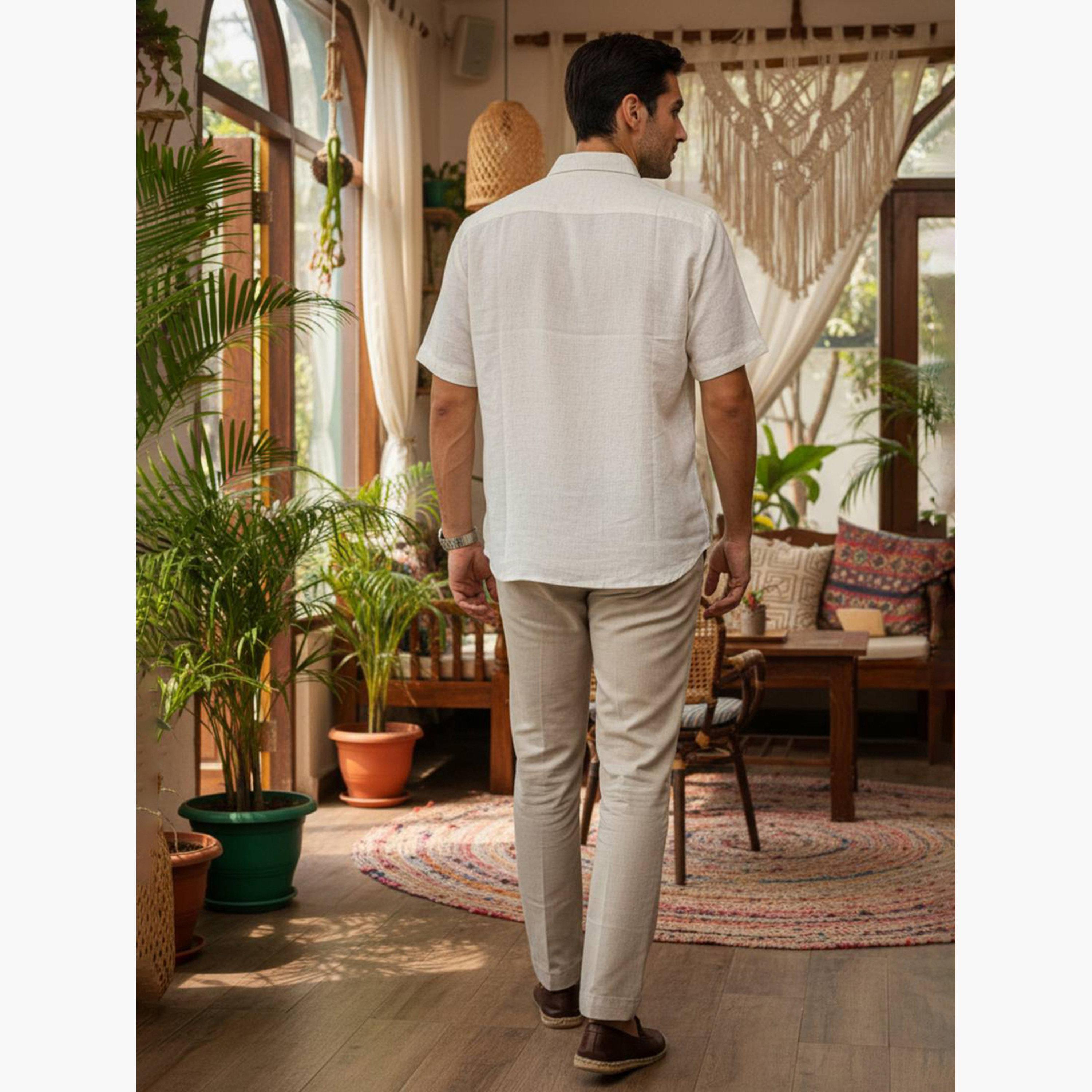 TRULOOM & X Styli Men Solid Regular Fit Cotton Shirt-men-clothing-shirts-image-3