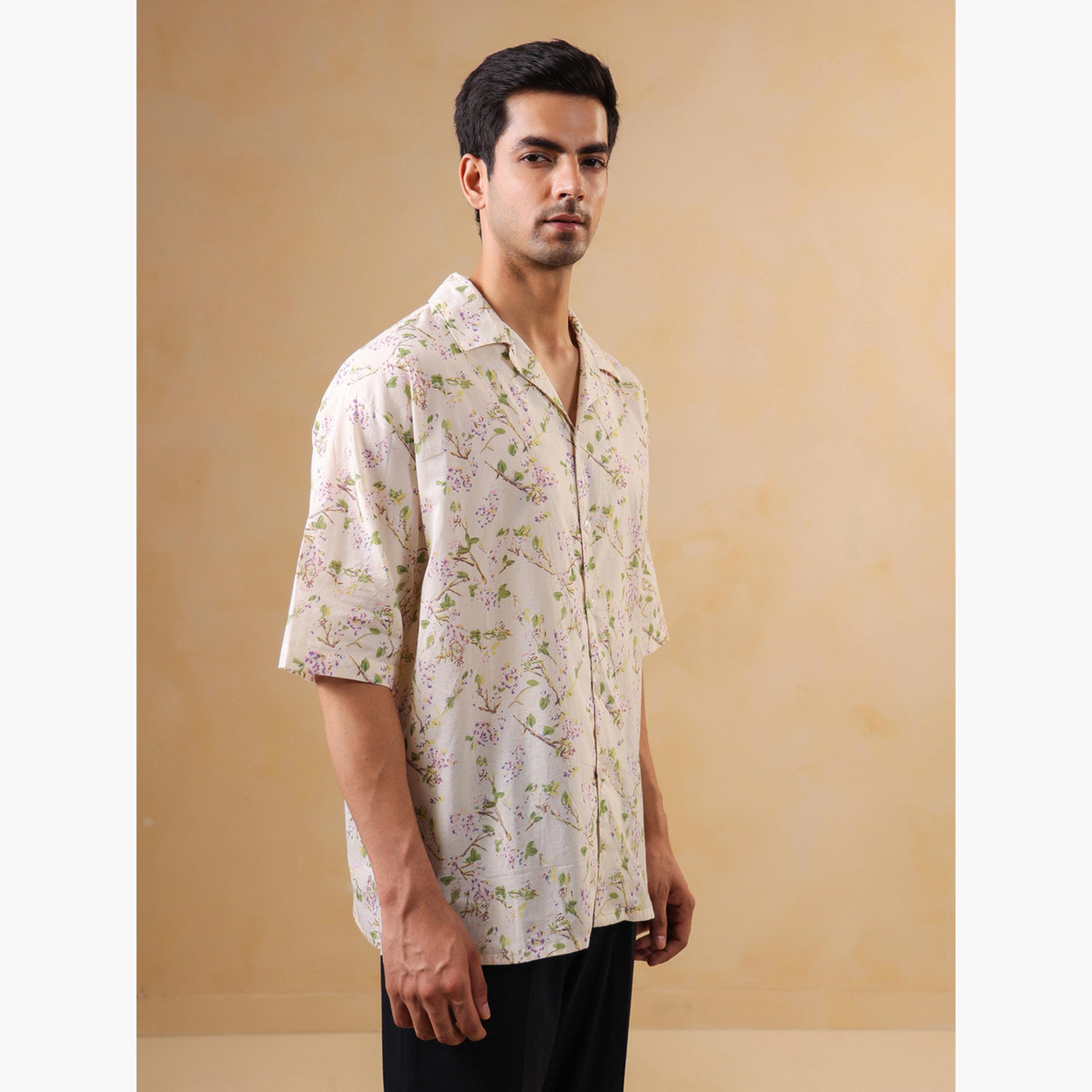 TRULOOM & X Styli Men Printed Oversized Cotton Shirt-men-clothing-shirts-image-2