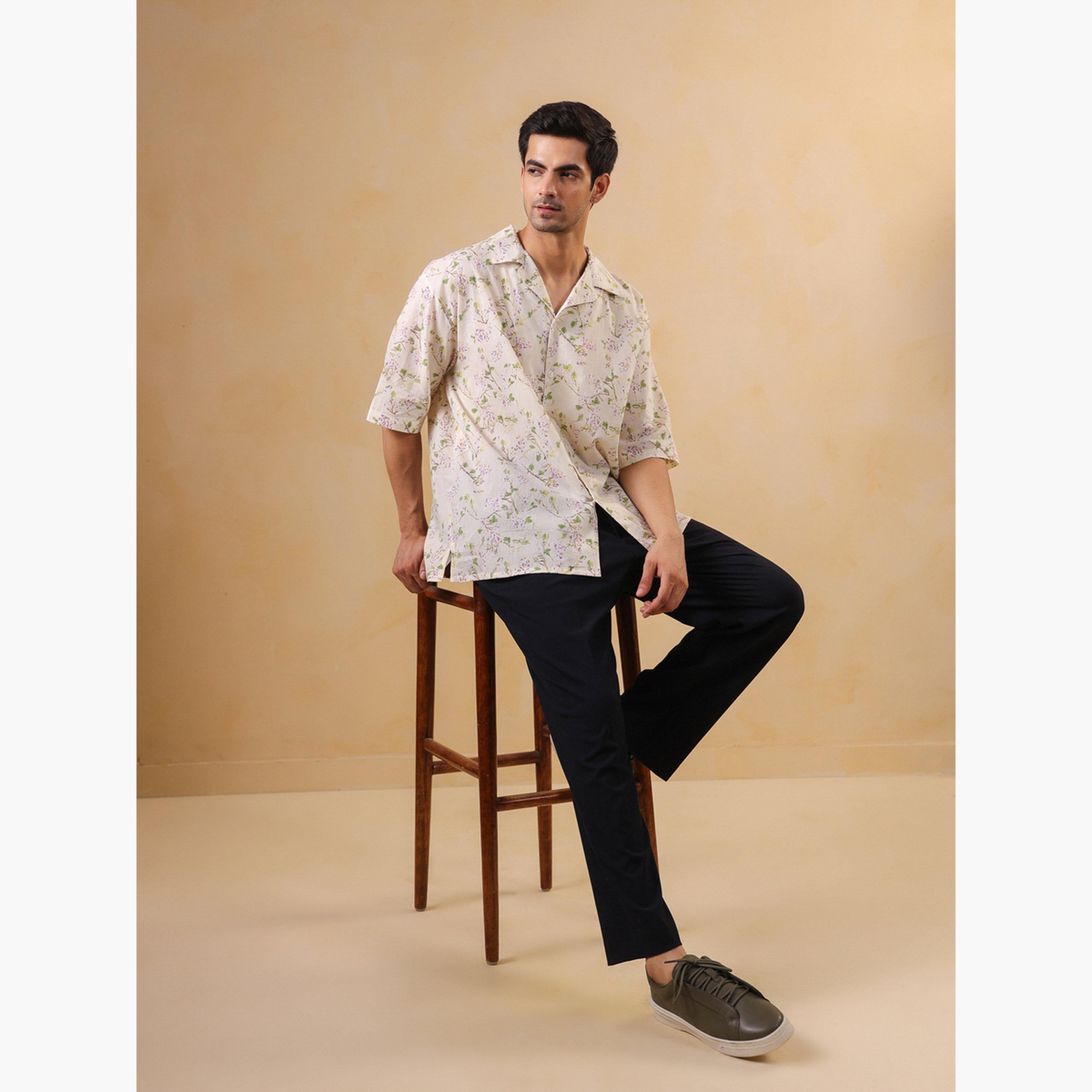 TRULOOM & X Styli Men Printed Oversized Cotton Shirt-men-clothing-shirts-image-6