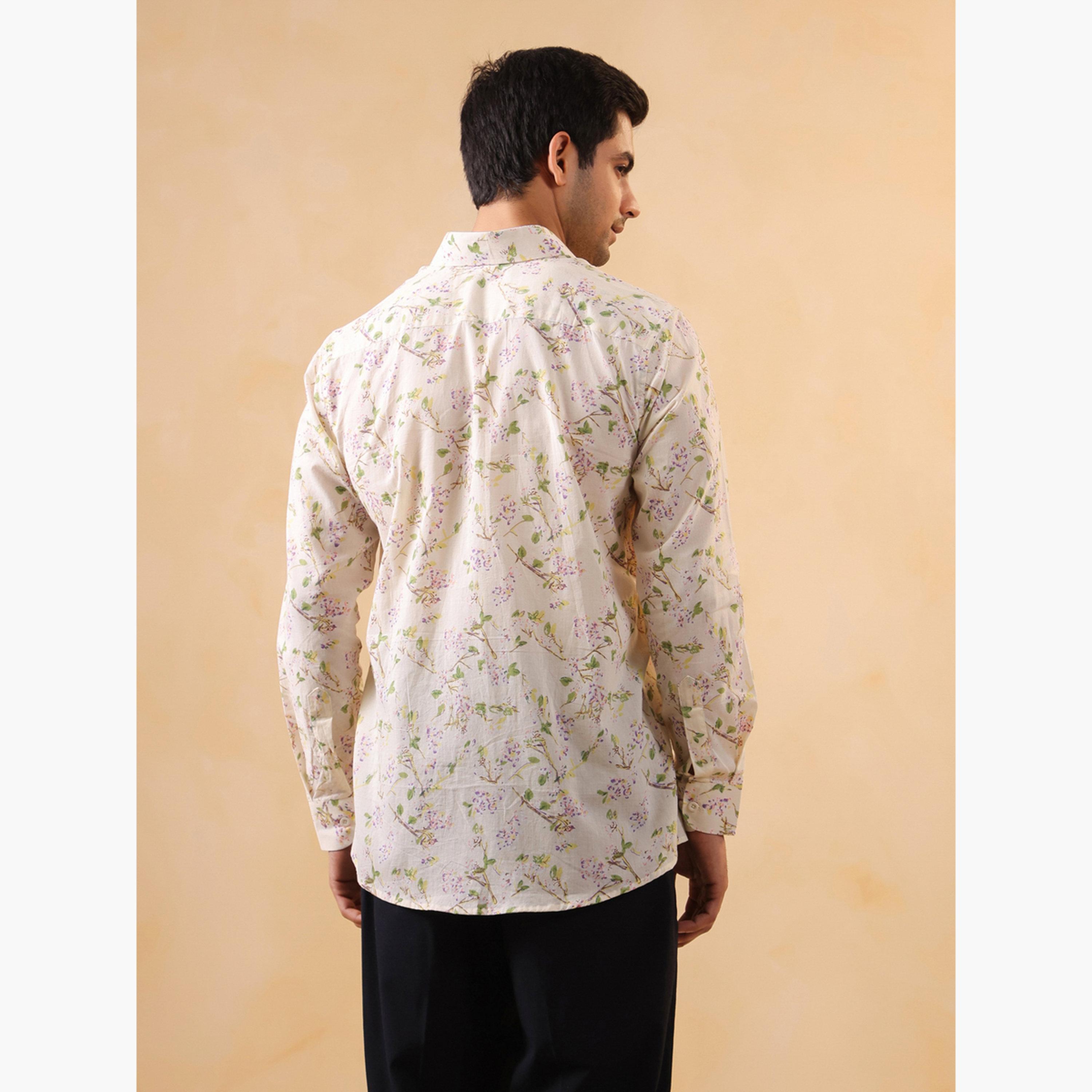 قميص قطن مطبع بقصة مريحة للرجال-men-clothing-shirts-image-3