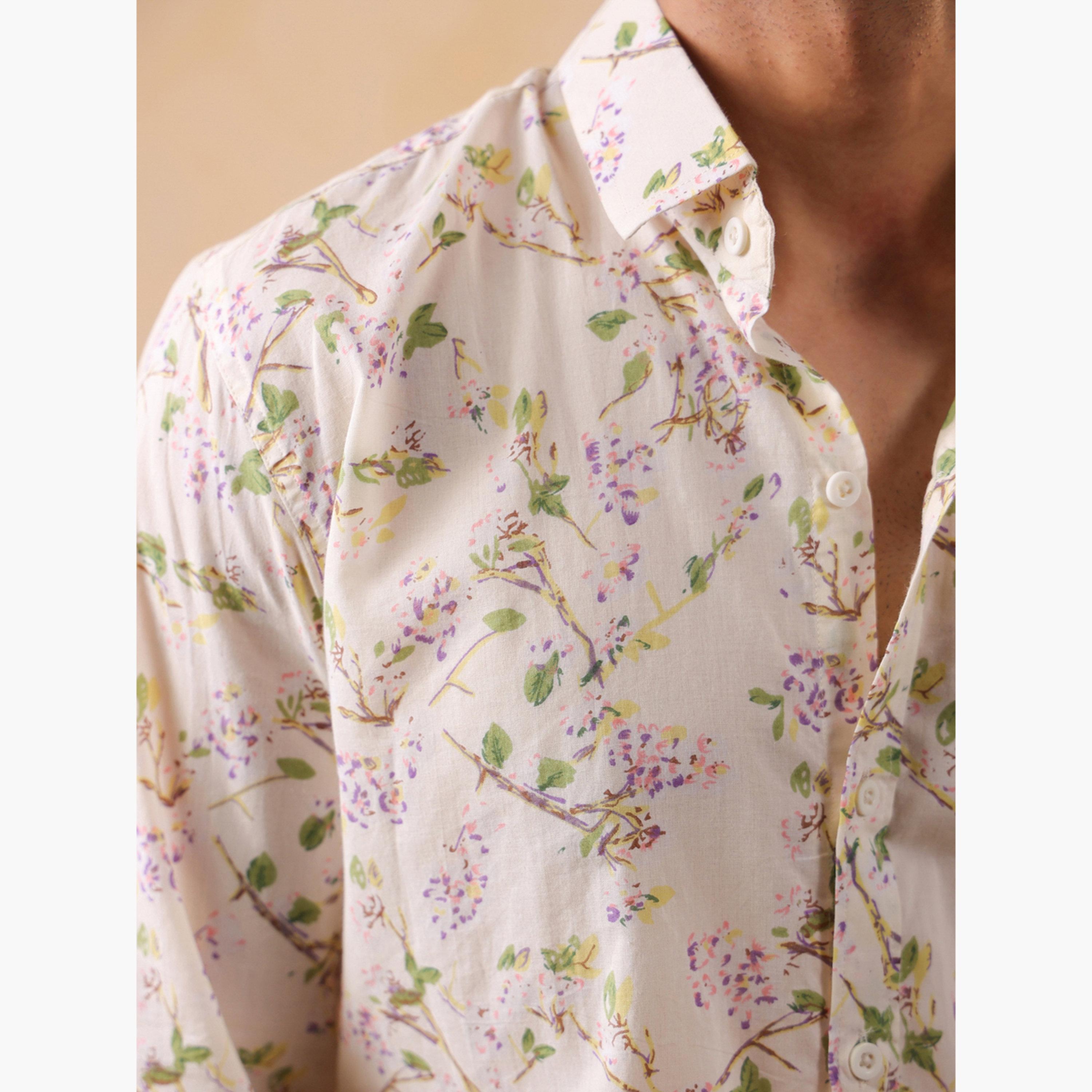 قميص قطن مطبع بقصة مريحة للرجال-men-clothing-shirts-image-5